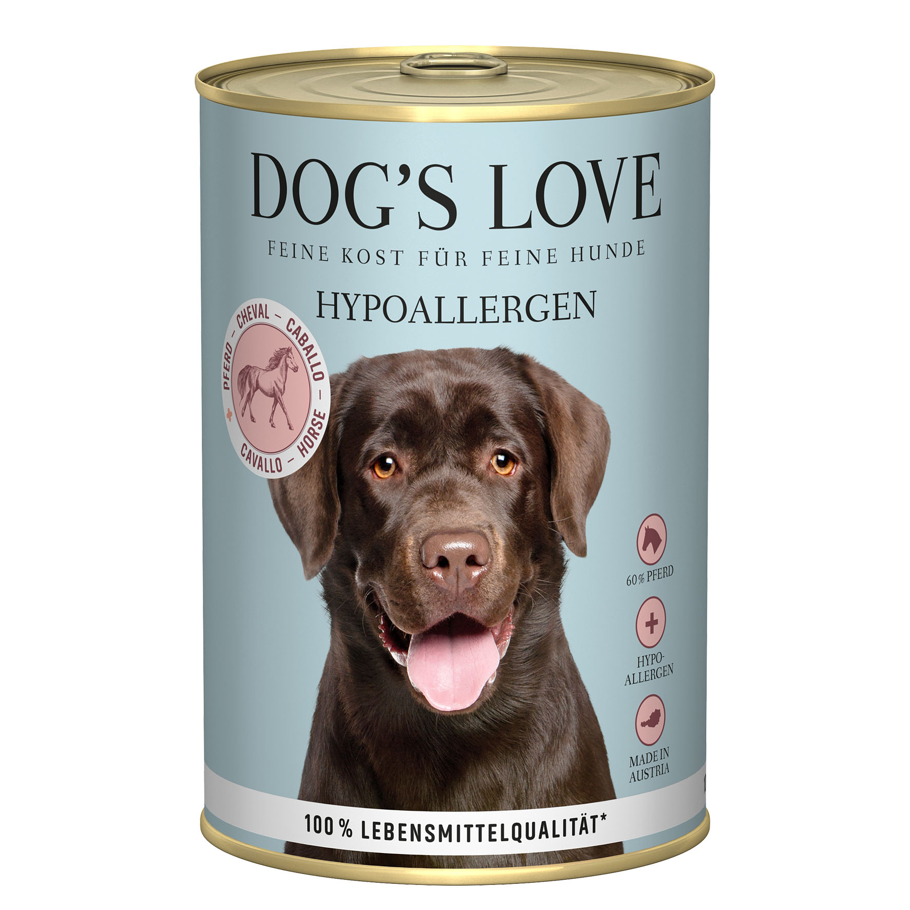 Dog's Love Hypoallergen Pferd, Pastinake & Tomate, 400g