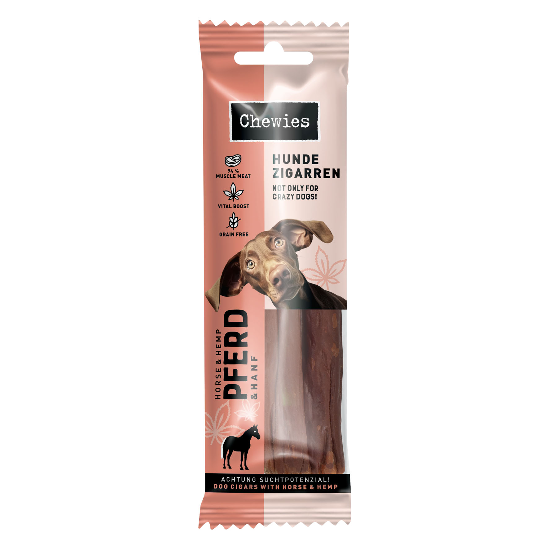 Chewies cigares pour chiens cheval & chanvre 75g