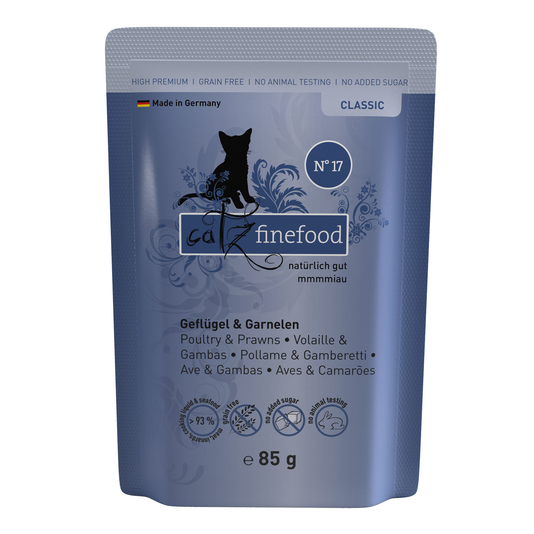 Catz Finefood No. 17 con pollame e gamberetti, 85g