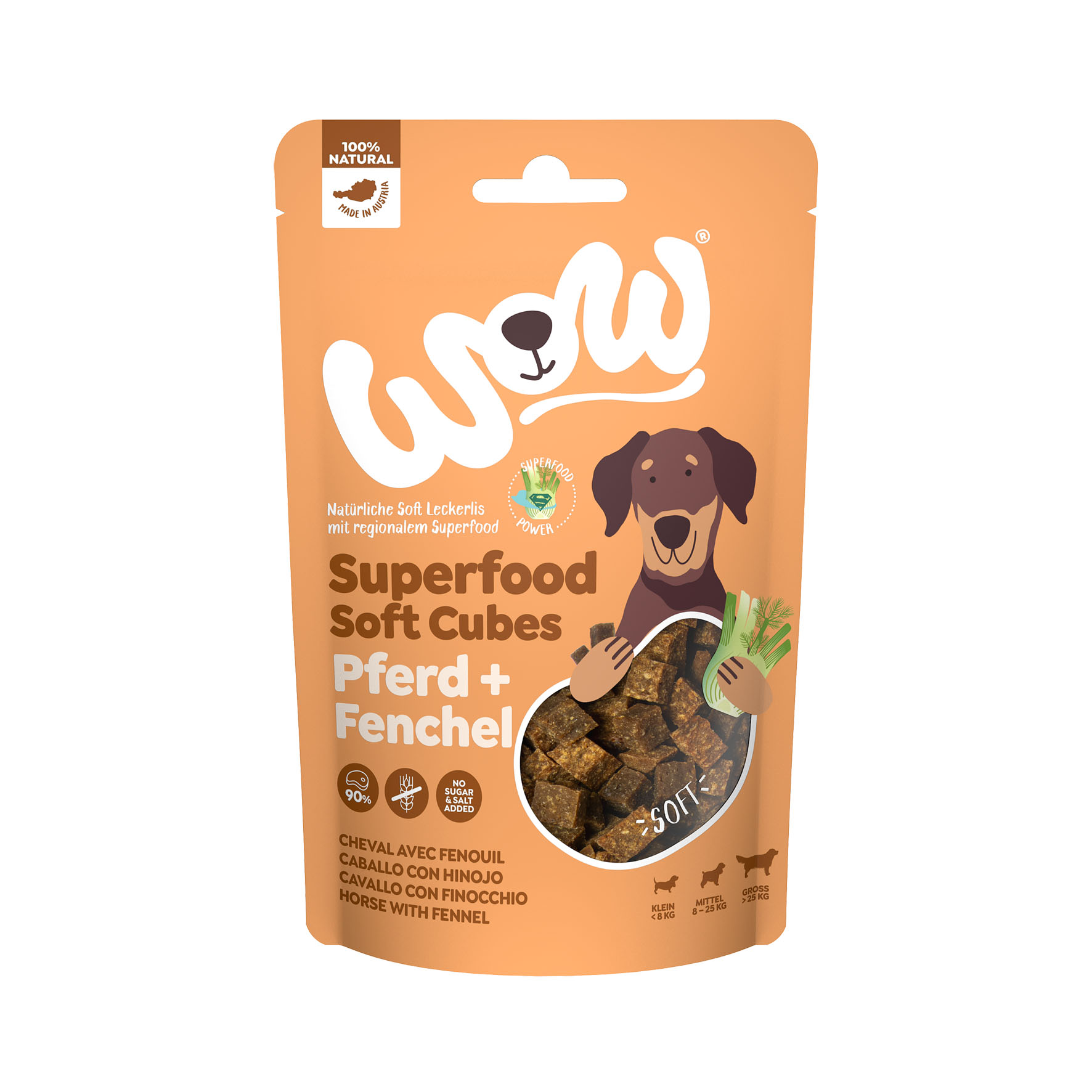 WOW Cubetti morbidi di cavallo con finocchio, 150g