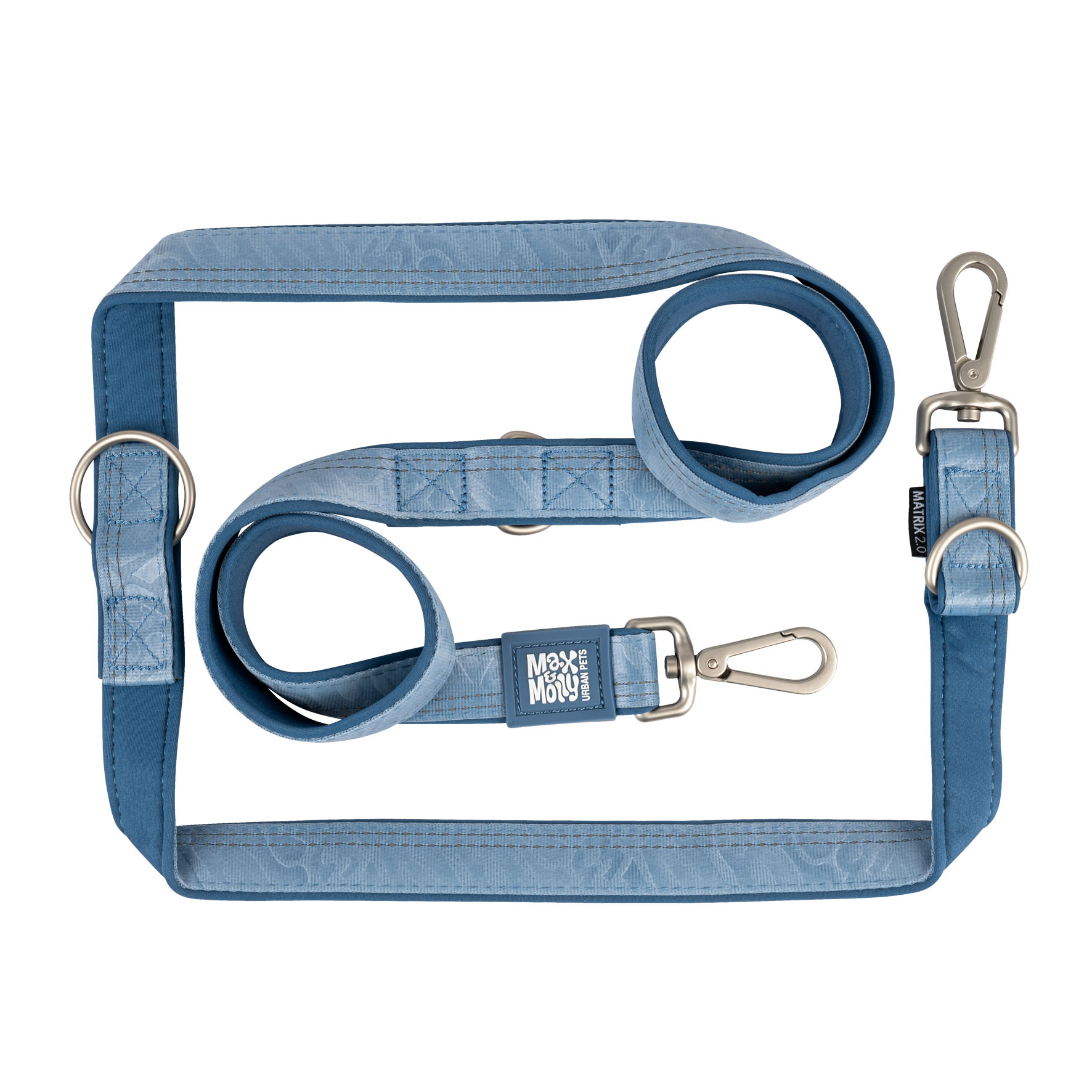 Max&Molly laisse multi-fonction bleu océan/XS, 1cmx200cm