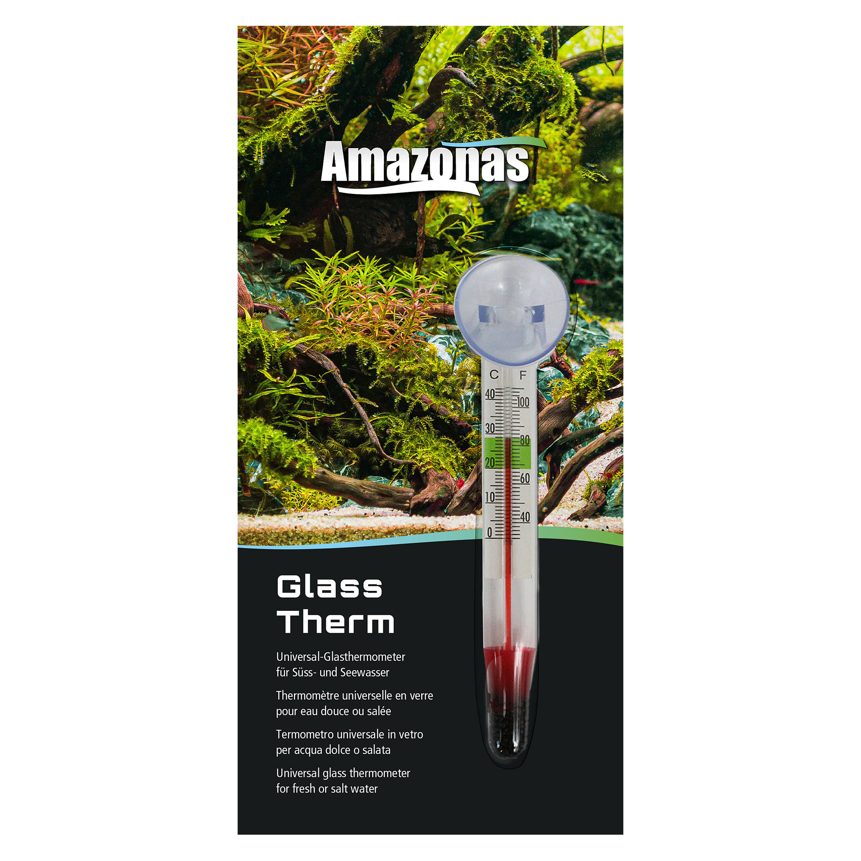 Amazonas Glas Thermometer mit Sauger