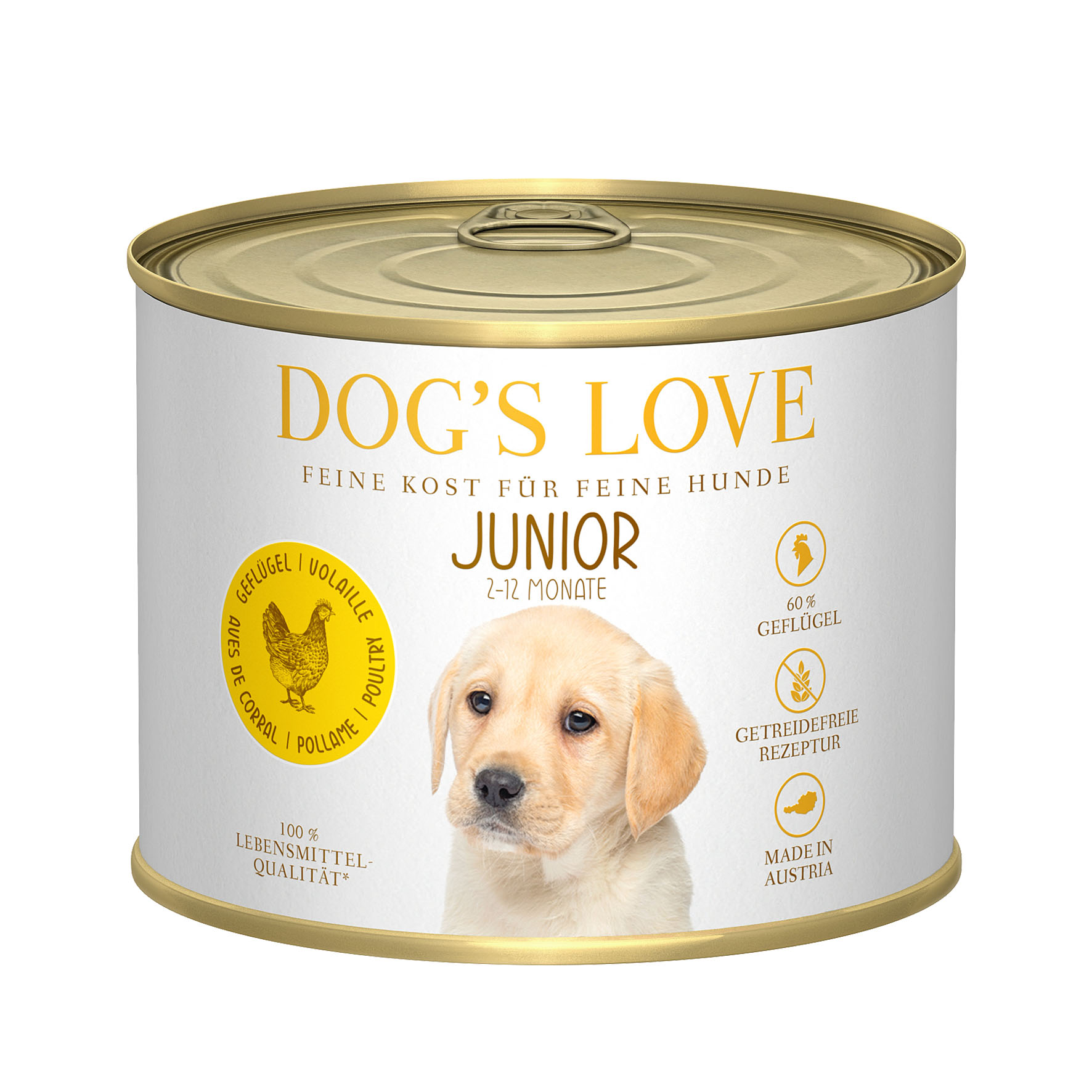 Dog‘s Love Junior Geflügel, Zucchini & Apfel, 200g