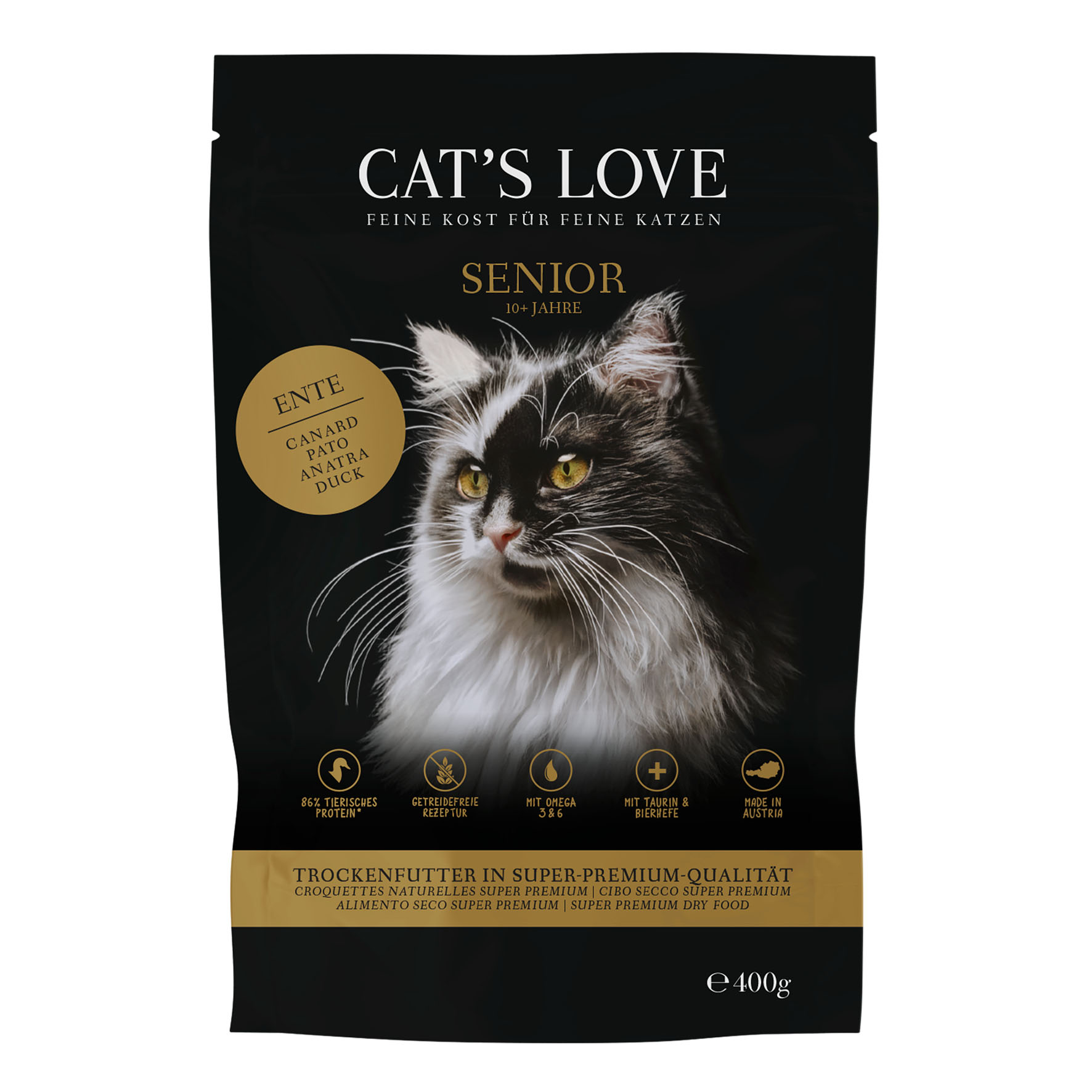 CAT'S LOVE Trocken Senior Ente 400g