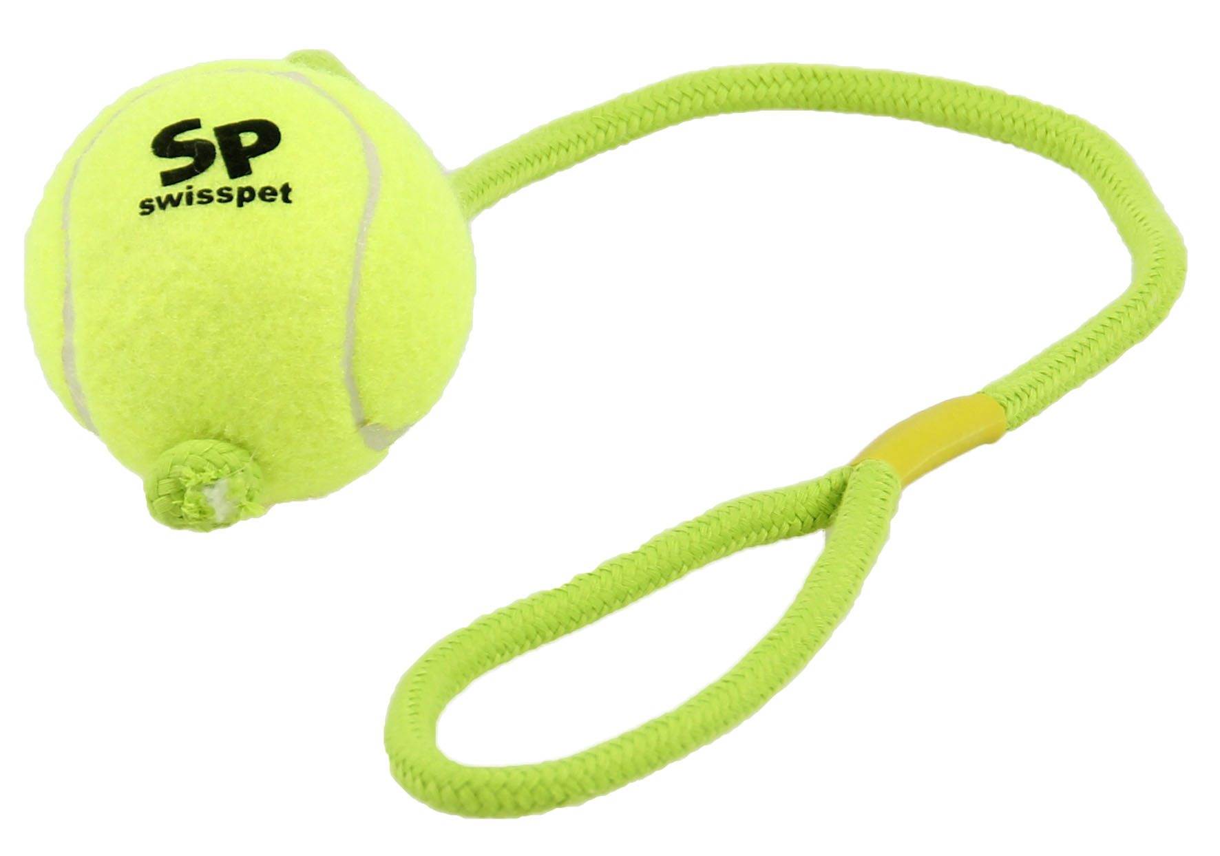 swisspet Hundespielzeug Smash & Play Tennisball mit Seil