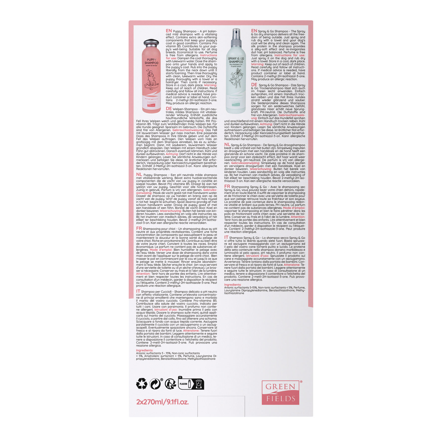 Greenfields Puppy Care Set, 2x270ml