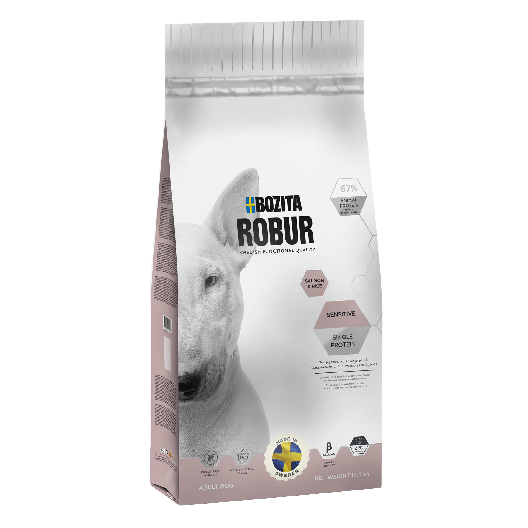 Bozita Robur Sensibile Salmone & Riso, 12.5kg