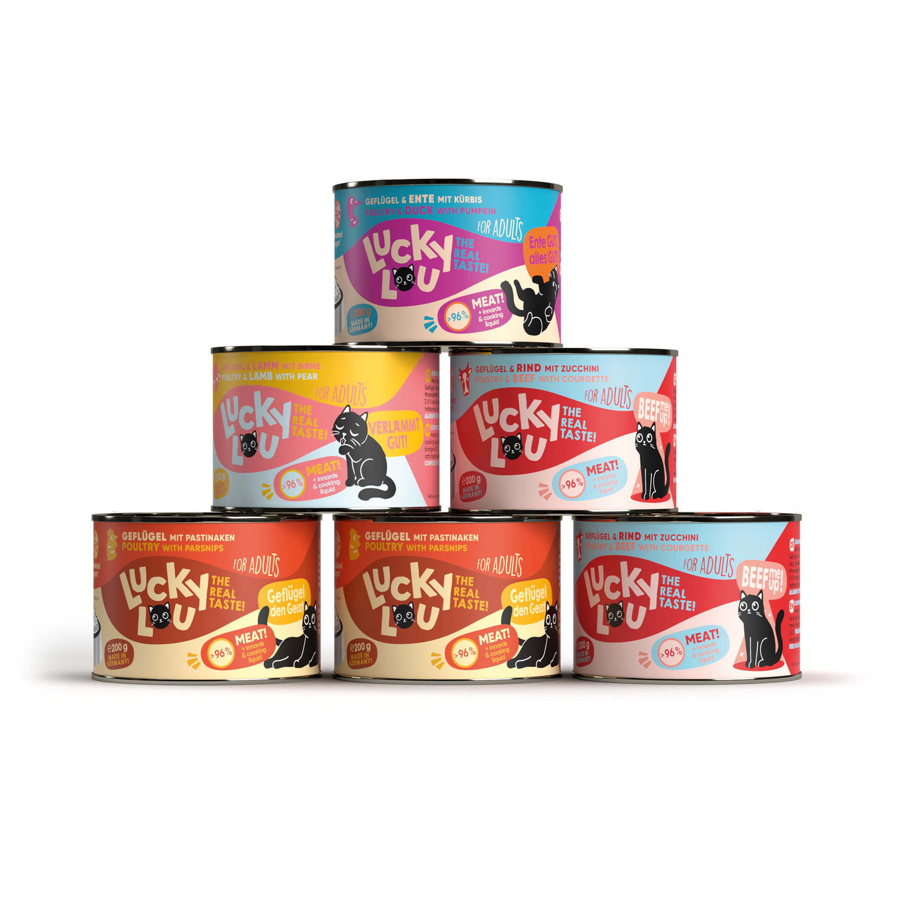 Lucky Lou Adult Tasty-Mix 6x200g