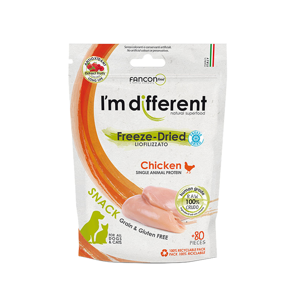 I'm different Snack Treats Pollo 40g