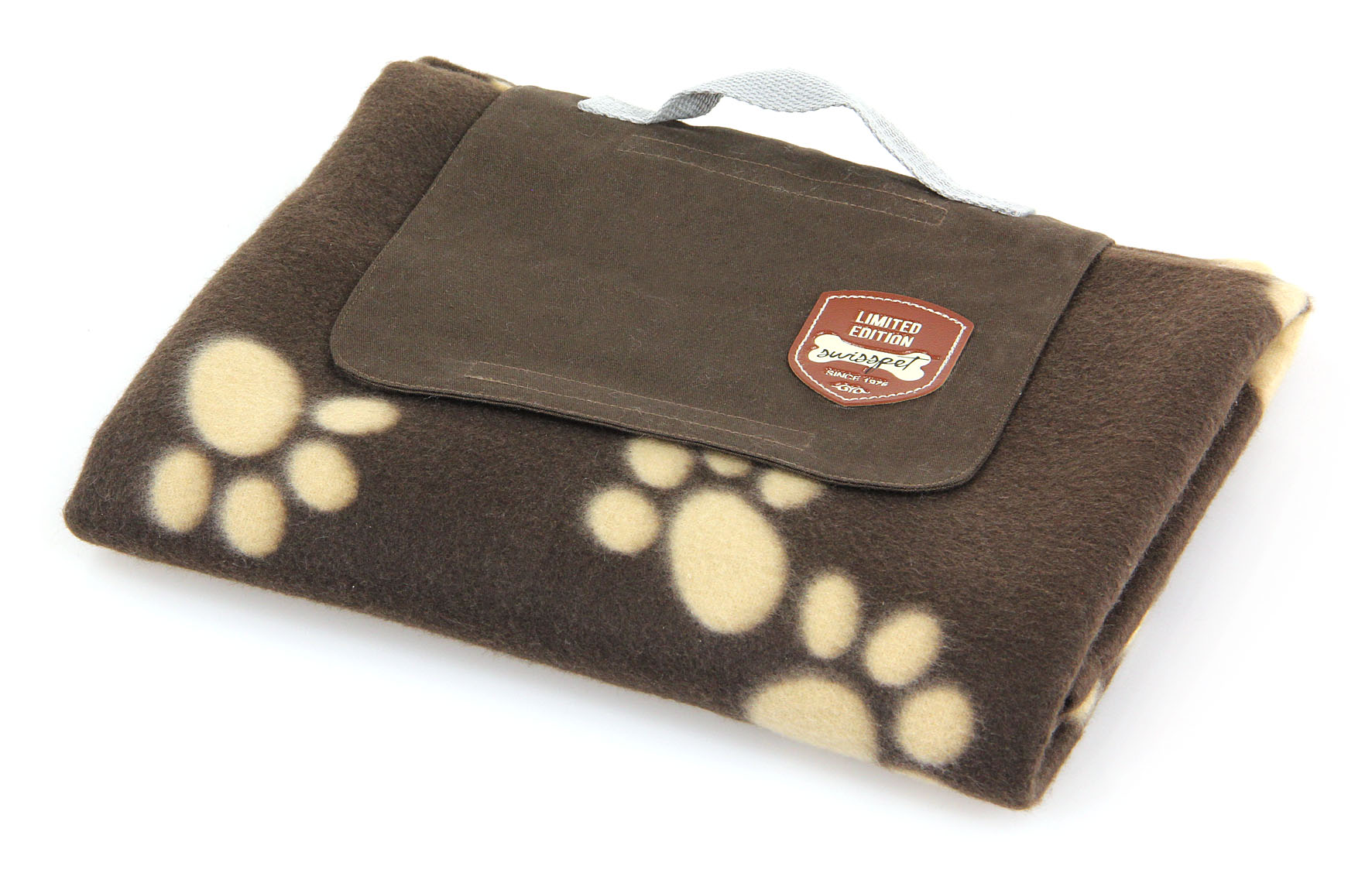 swisspet Reisedecke Plüscher, braun mit Pfoten