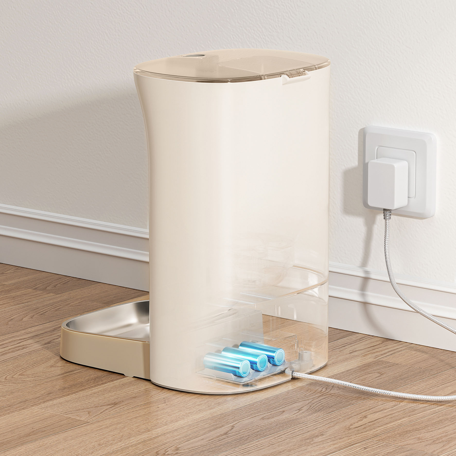 swisspet distributeur de nourriture automatique i202, beige