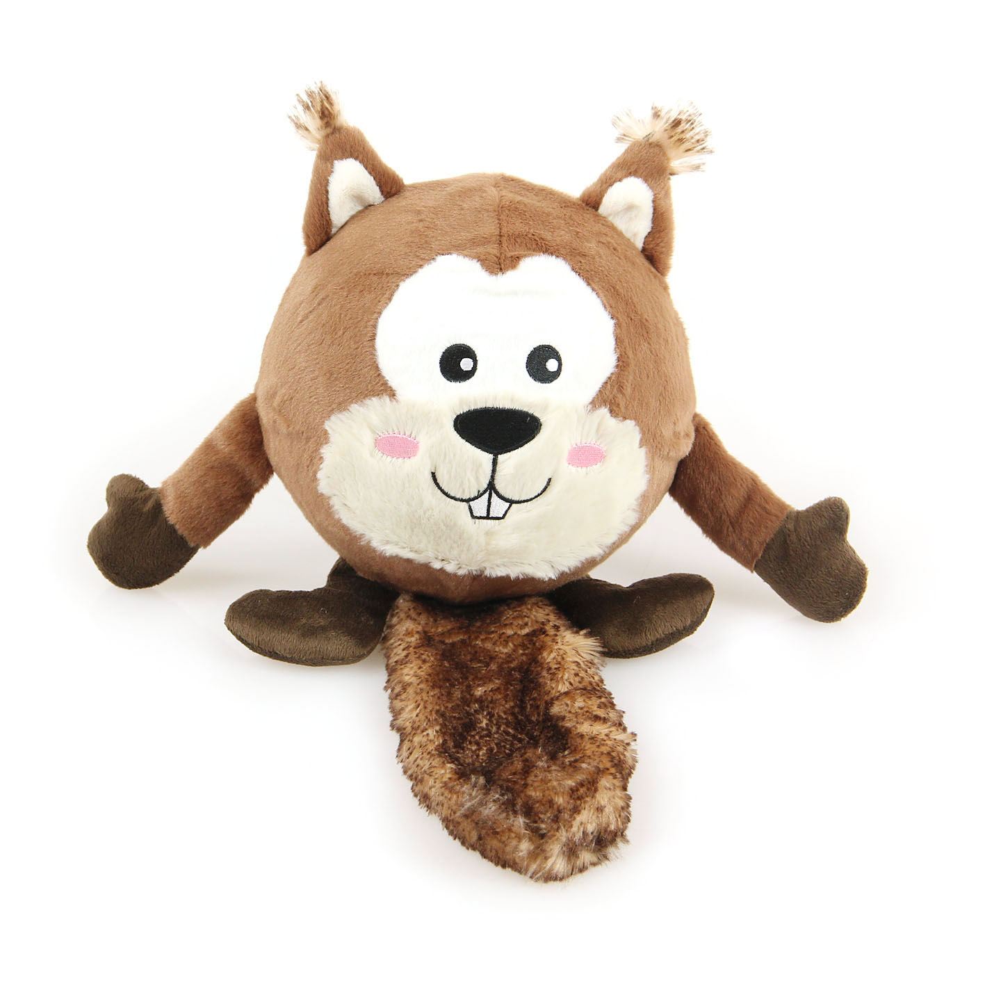 swisspet Faceball Peluche scoiattolo, marrone, con squeaker