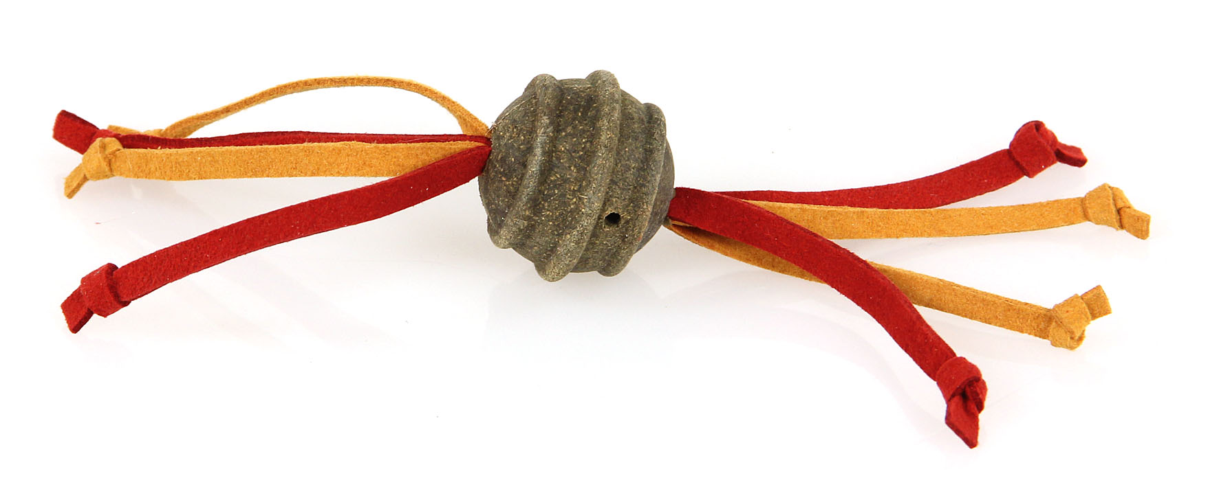 swisspet Catnip-Ball con strisce di pelle