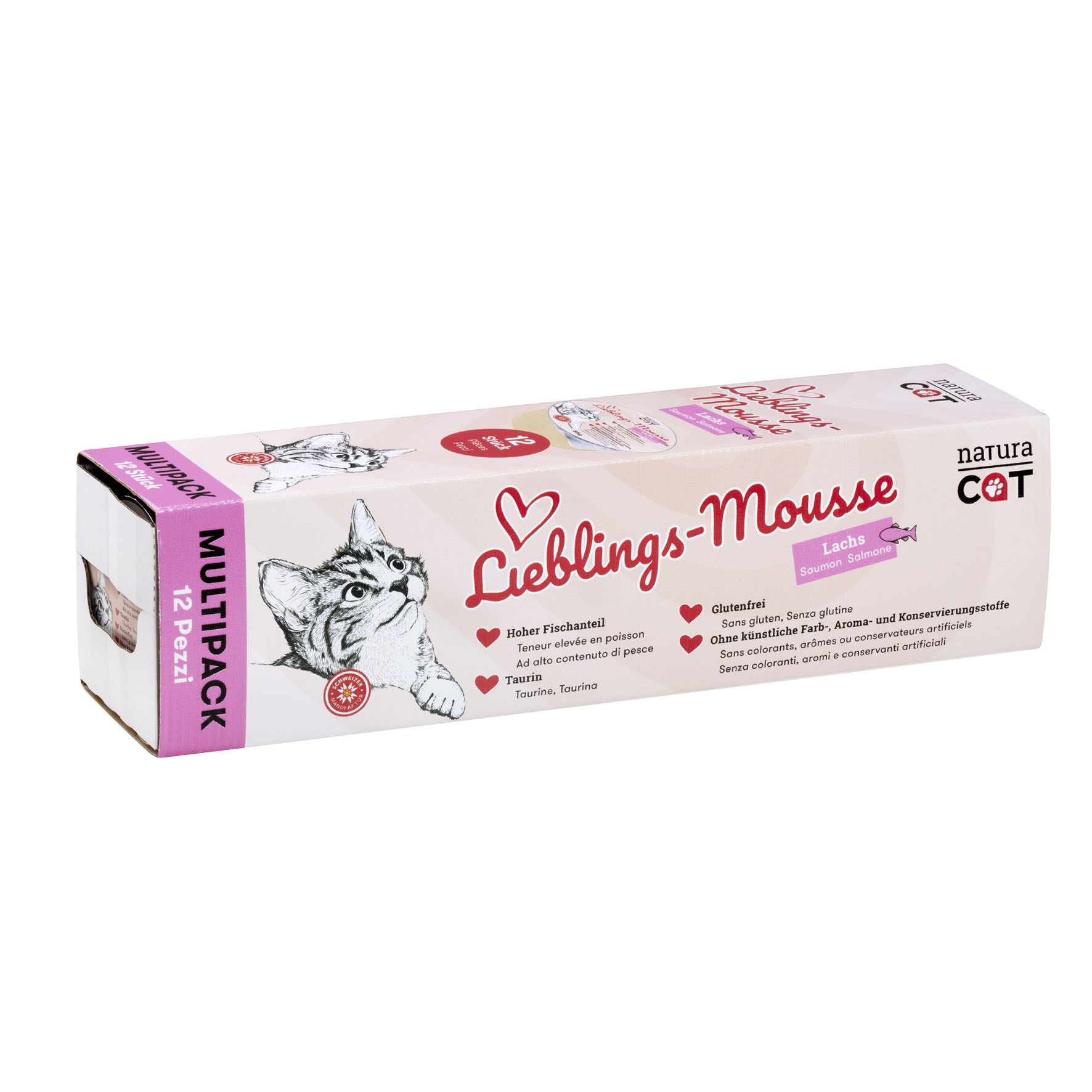Foodwaste-NaturaCat favourite mousse salmon, 12x85g