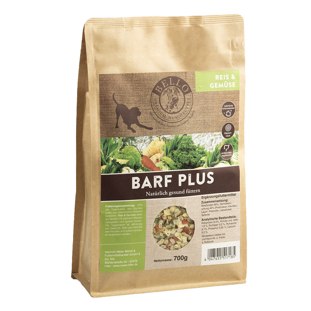 Bello Barf Plus Reis und Gemüse 700g