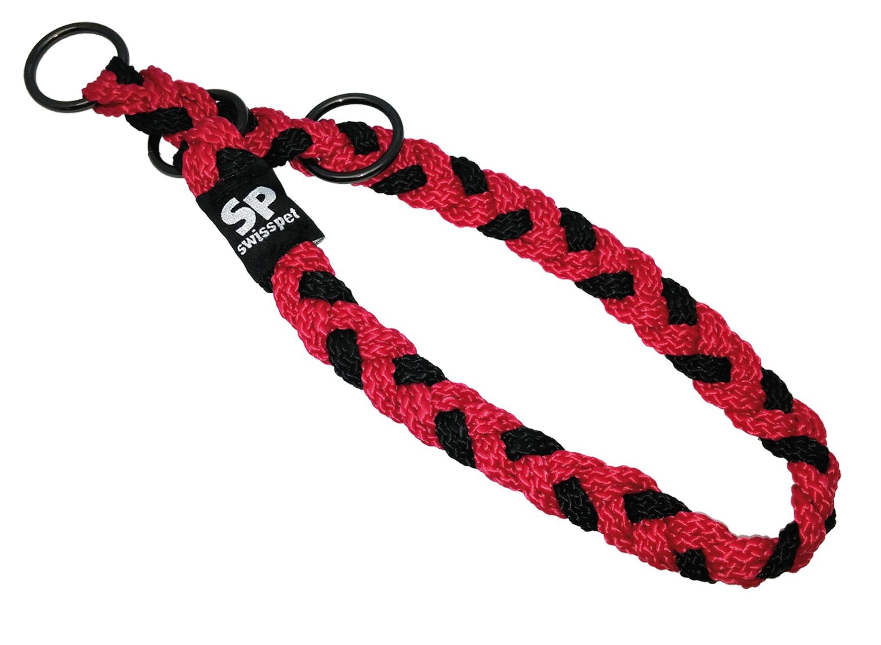 swisspet Halsband, schwarz-rot