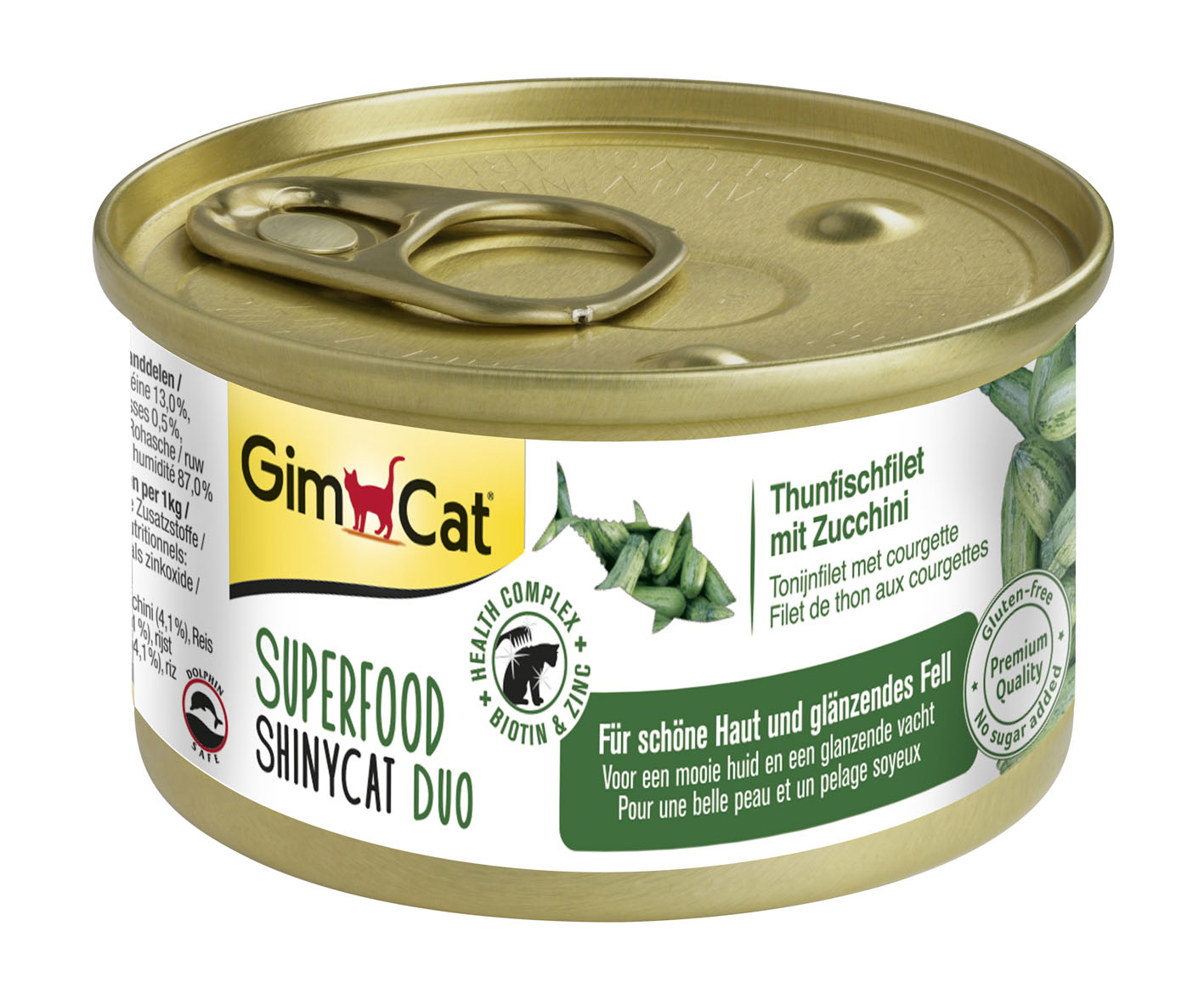  GimCat ShinyCat Duo Superfood, Thunfisch & Zucchini