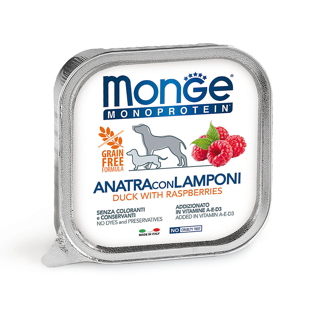 Monge Dog Monoprotein Ente & Himbeeren 150g