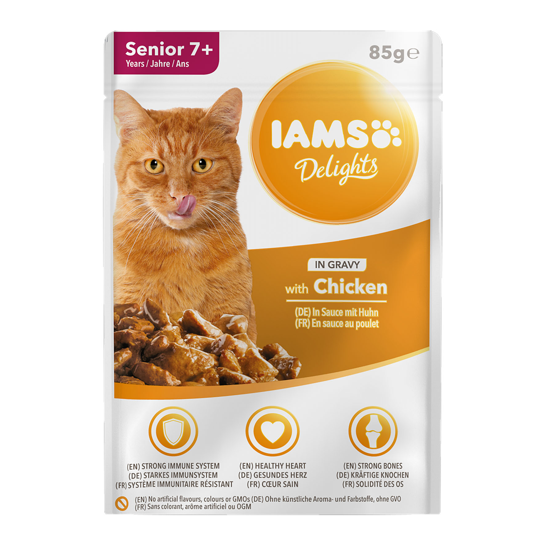 Iams Delights Senior Huhn 85g