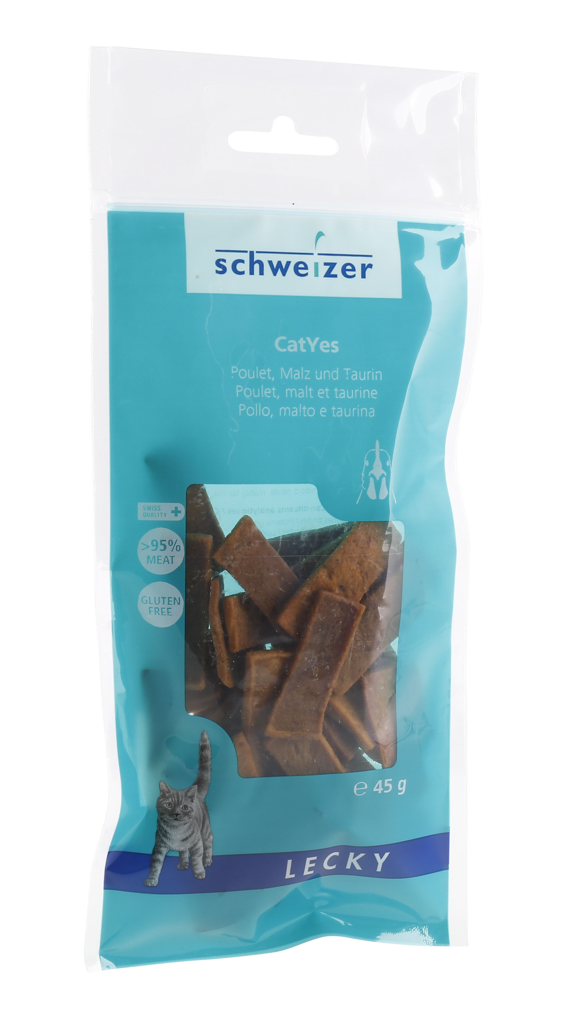 Lecky CatYes Poulet, Malz, Taurin, 45g