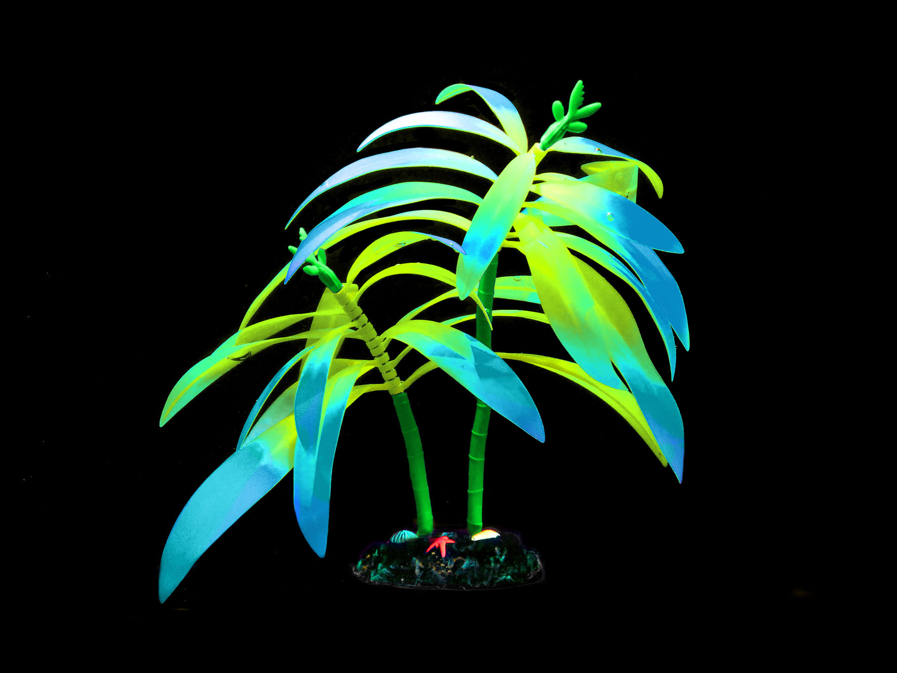 Amazonas Kunststoffpflanzen FLUO Tree, blau-gelb