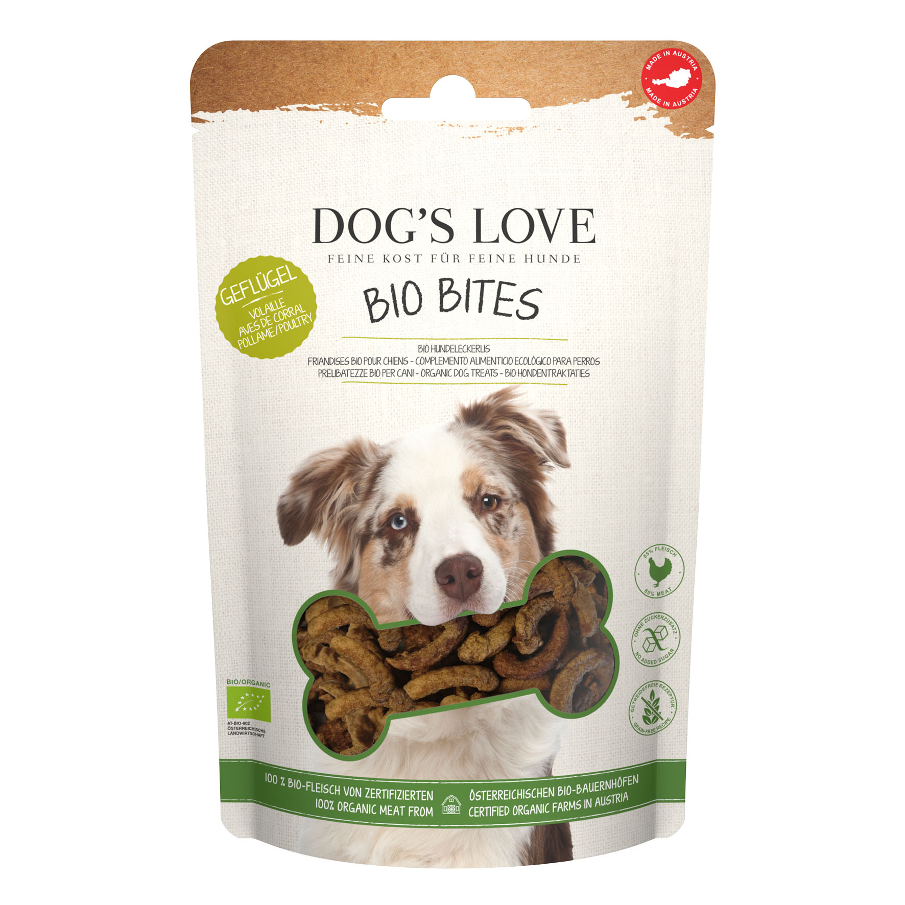 Dog's Love Bites 100% Bio Geflügel