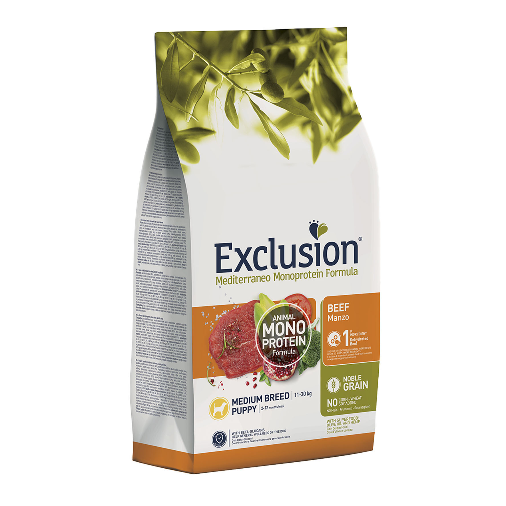 Exclusion Dog Mediterraneo Puppy Medium Beef