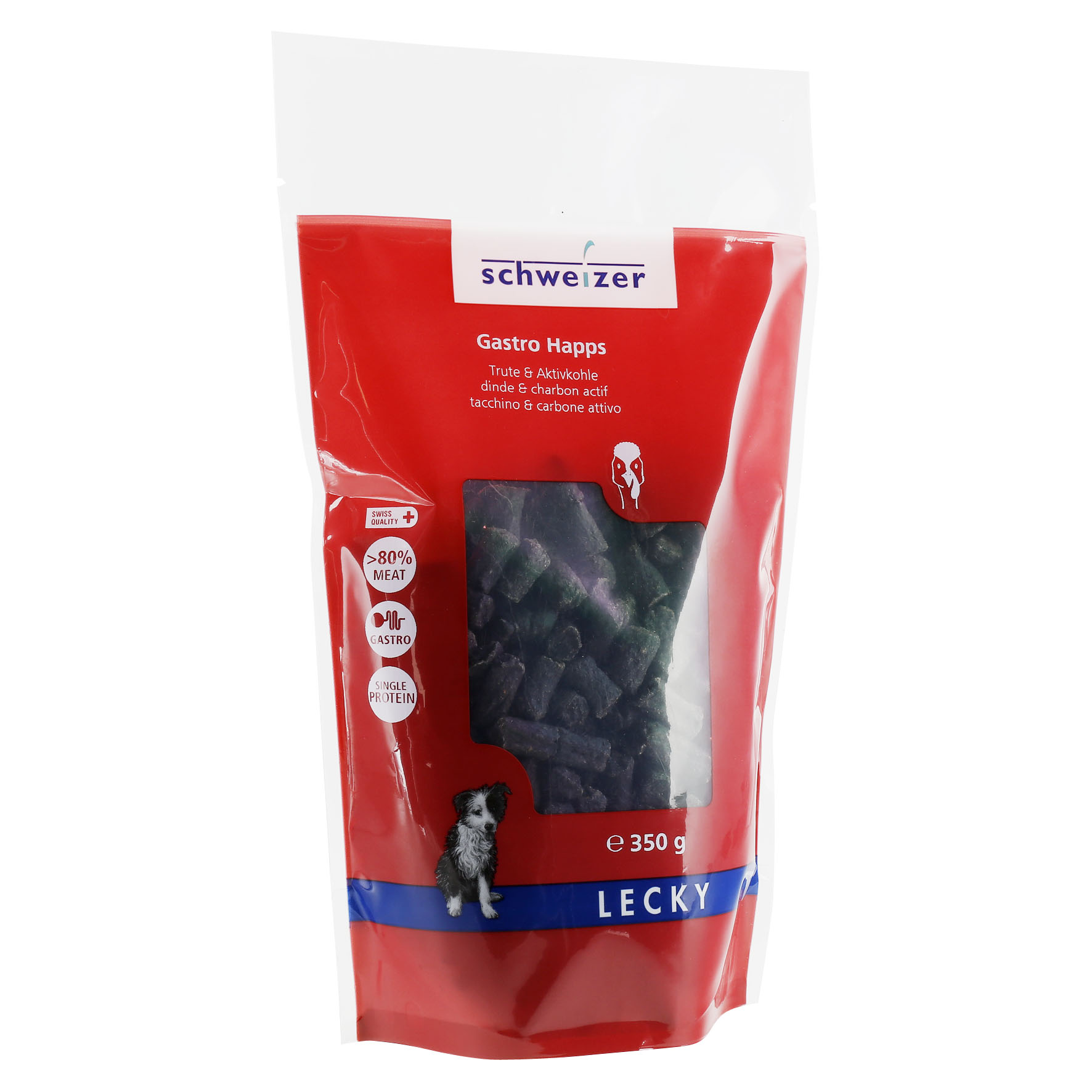 Lecky Gastro Happs Trute & Aktivkohle, 350g