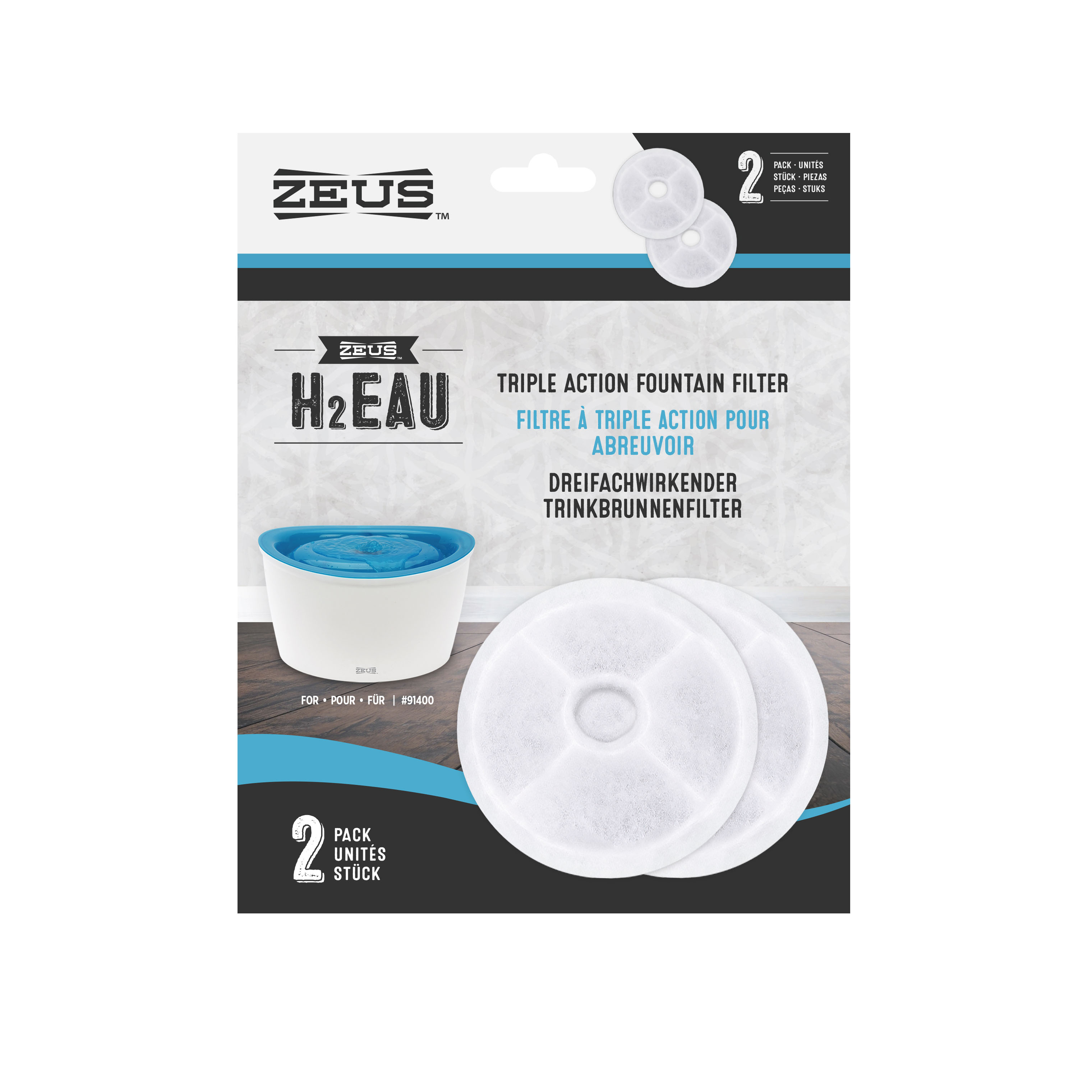 Zeus H2EAU Triple Action Filter 2er Pack