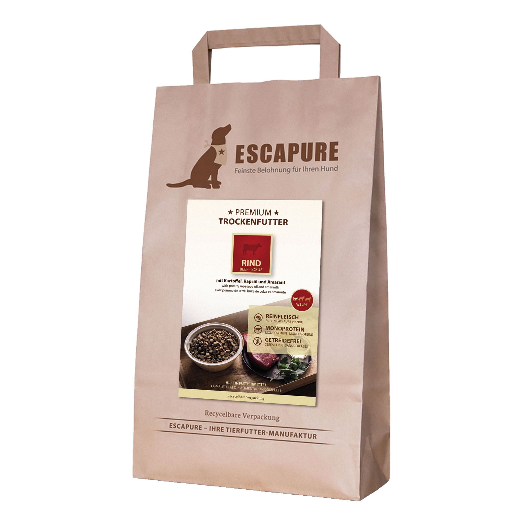 Escapure Welpe Premium Rind, 12kg