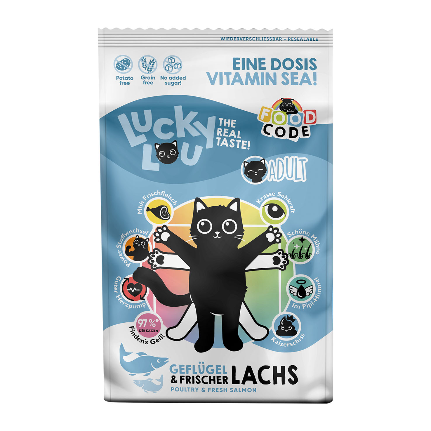 Lucky Lou Adult Geflügel & Lachs, 750g