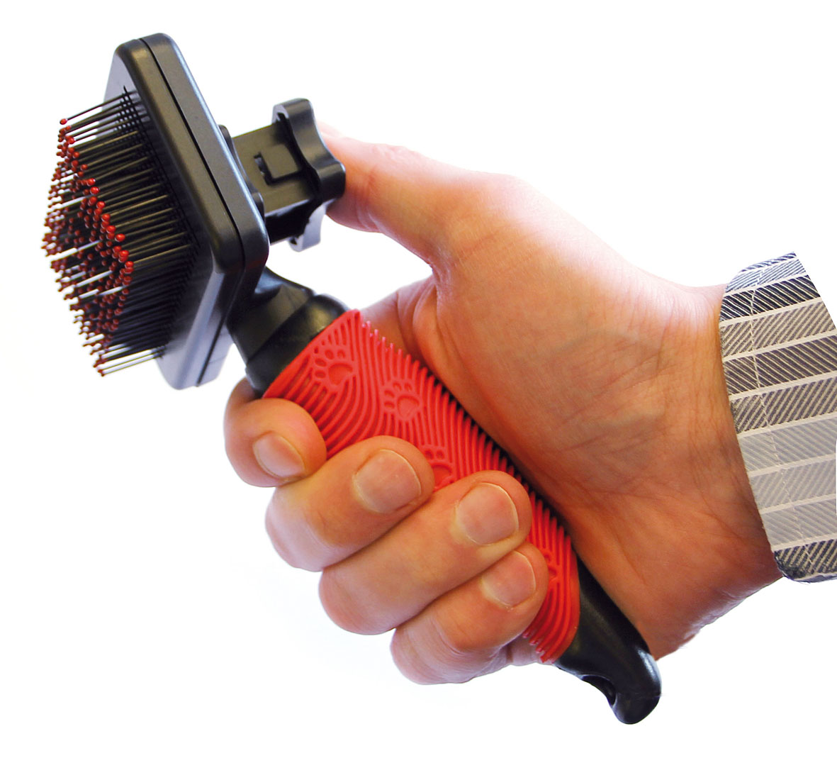 swisspet brosse à picots de protection avec système à rétraction