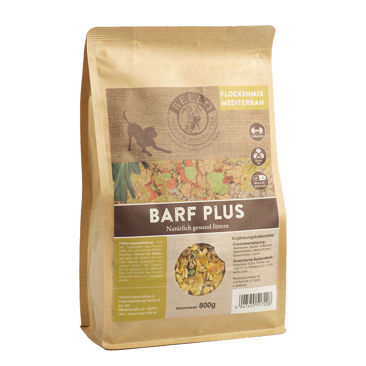 Bello Barf Plus Flockenmix Mediterran 800g