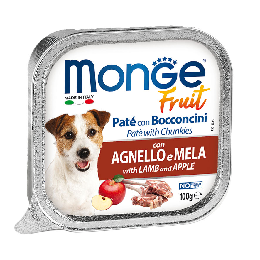 Monge Dog Fruit Paté Lamm mit Apfel, 100g
