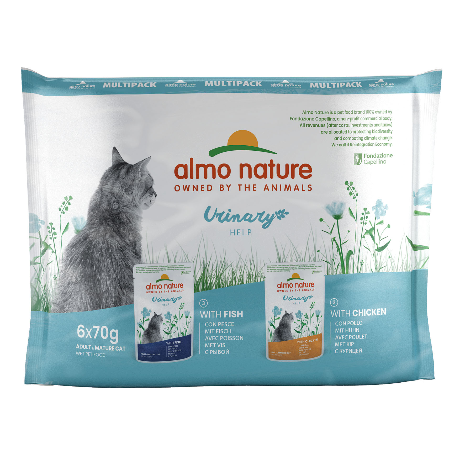 Almo Holistic Urinary Help Cabillaud & Poulet 6x70g