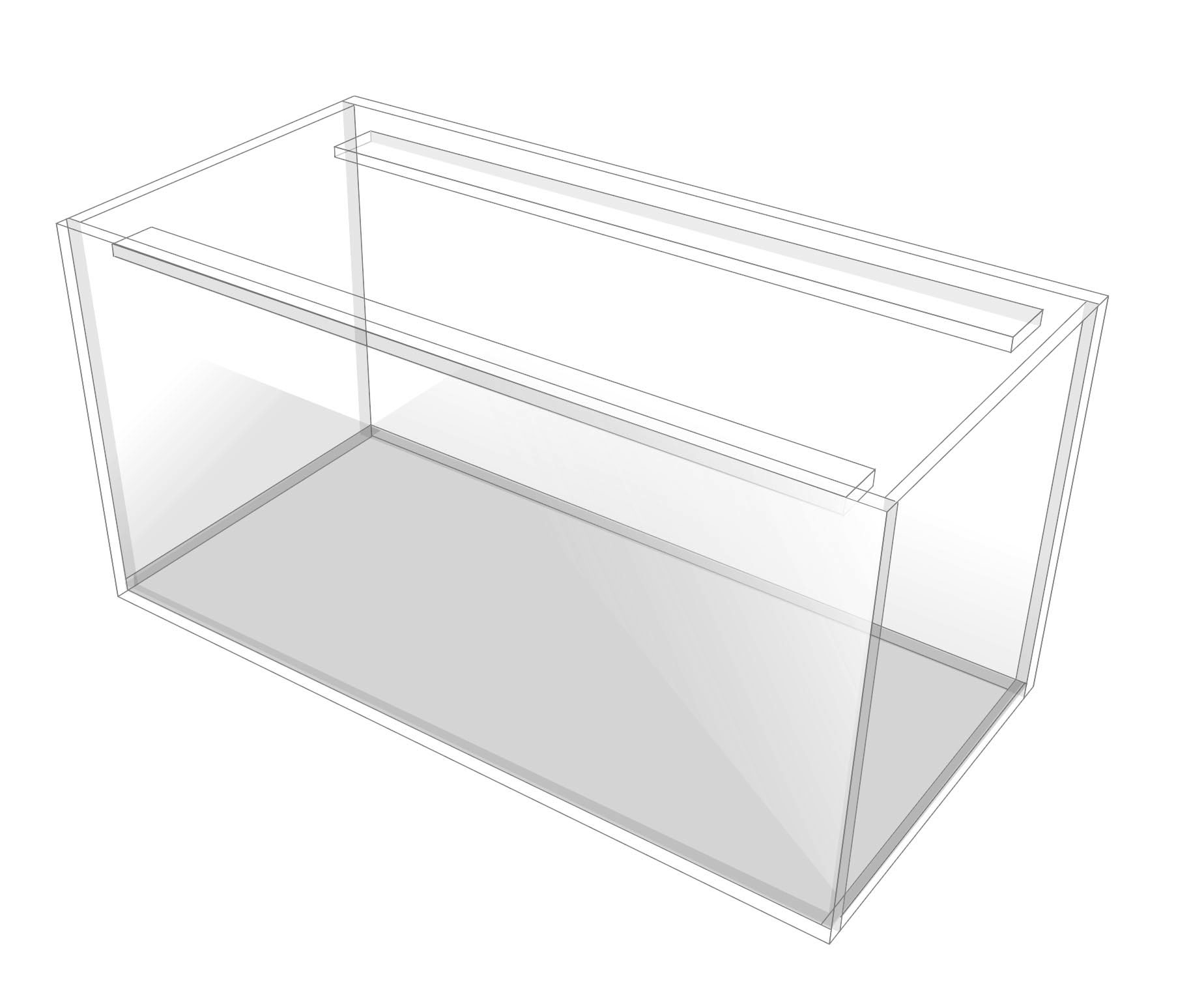 Amazonas Vollglasaquarium 80x35x40cm, 112L,6mm