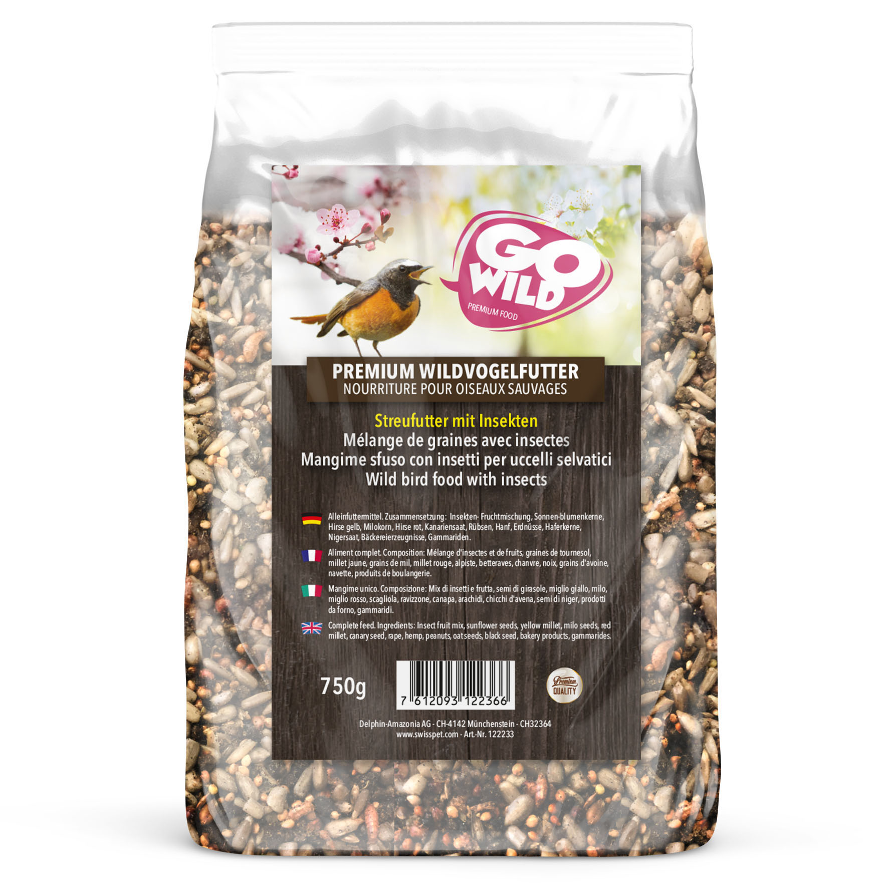 GOWILD Streufutter mit Insekten