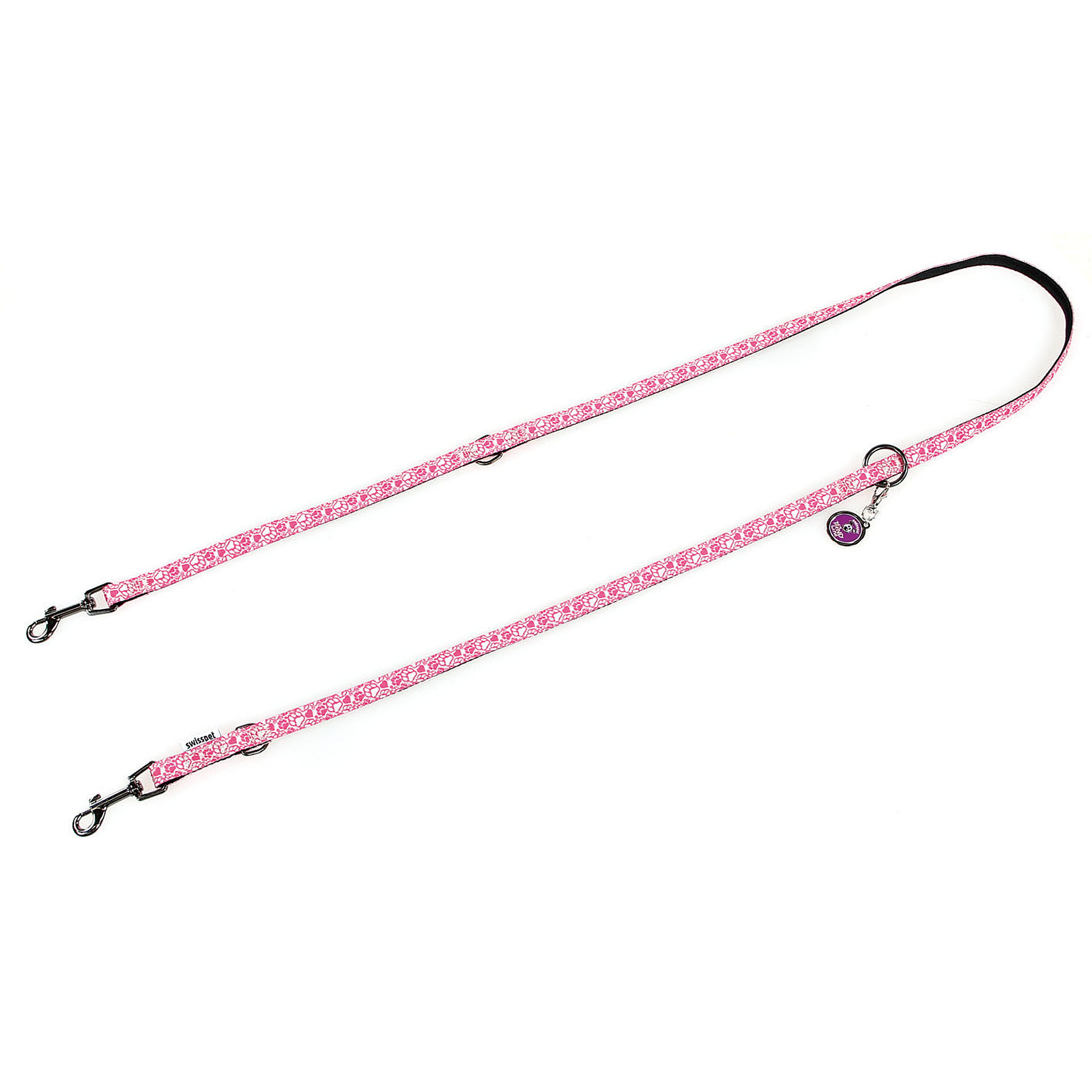 Linea guida per cani LOVE, 25mm, bianco