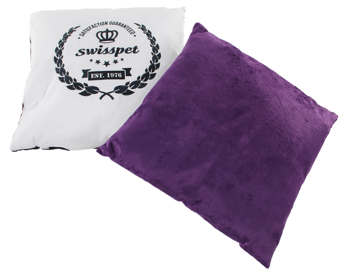 Kissen weiss/violett