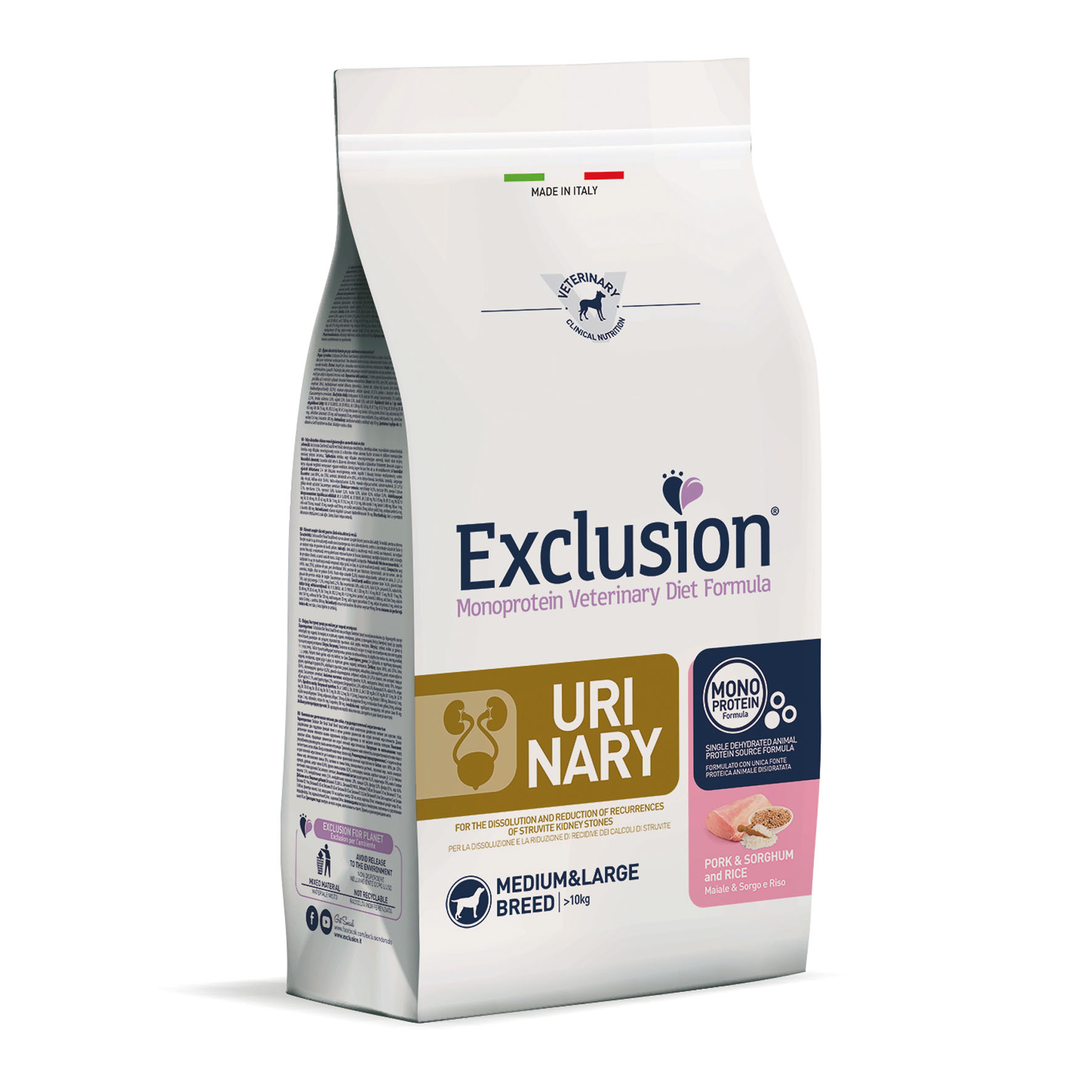 Exclusion Vet Urinary Adult Medium & Large Pork, 12kg