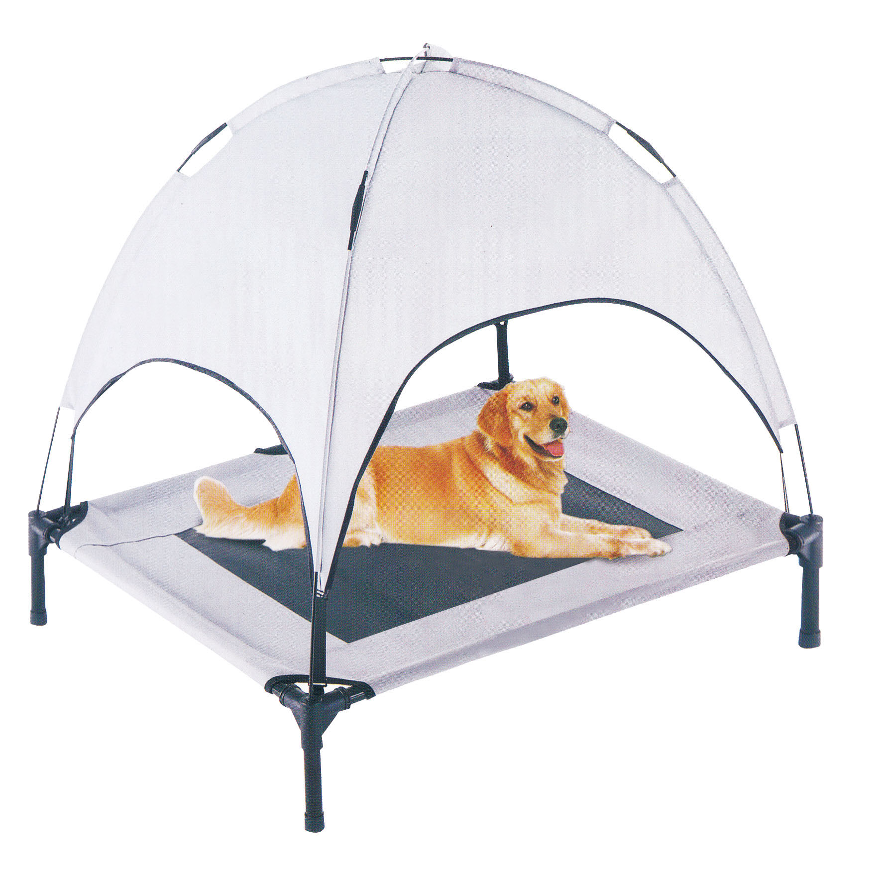 swisspet Outdoor-Liege mit Sonnenschutzsegel