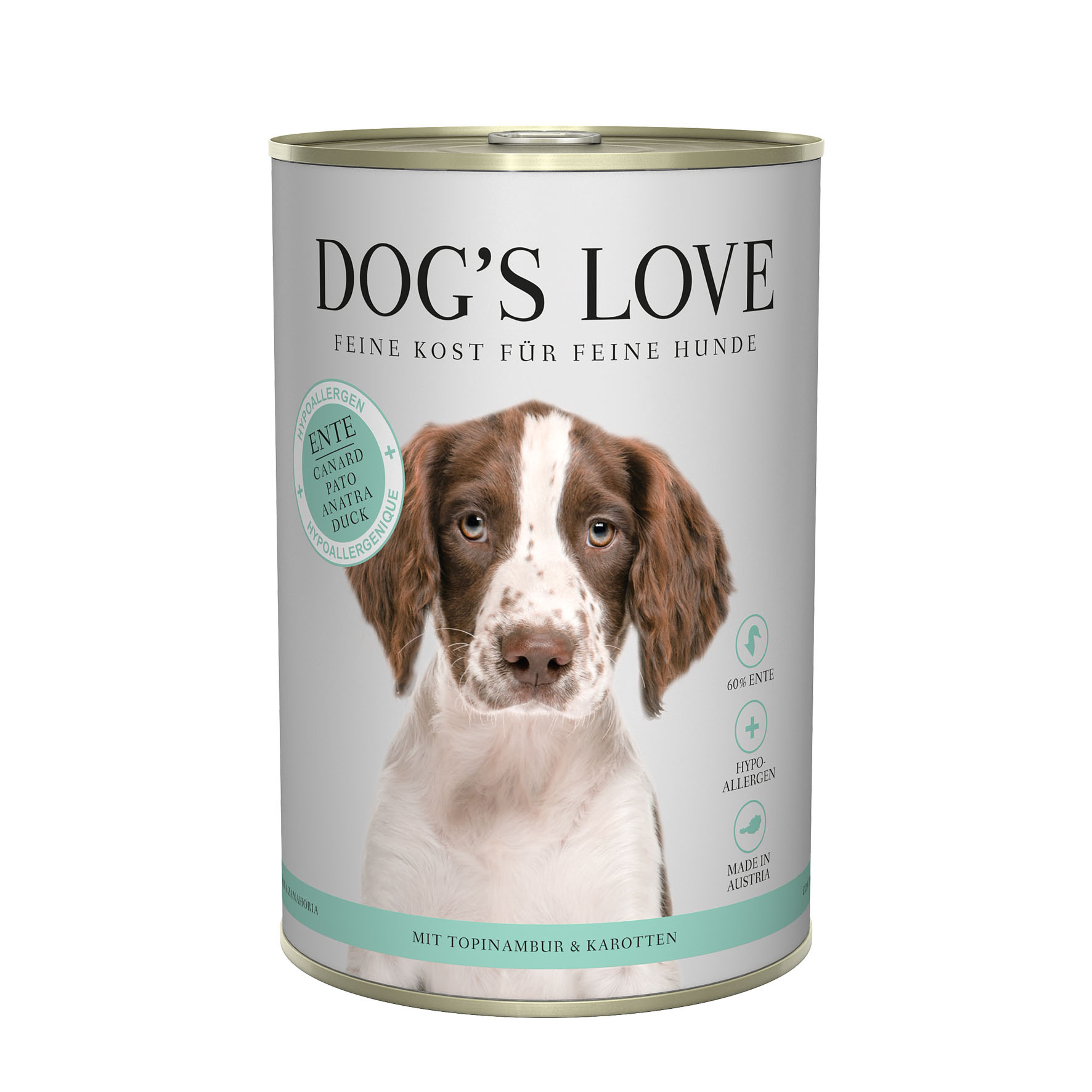 Dog's Love Ipoallergenico con anatra, topinambur e carota, 400g