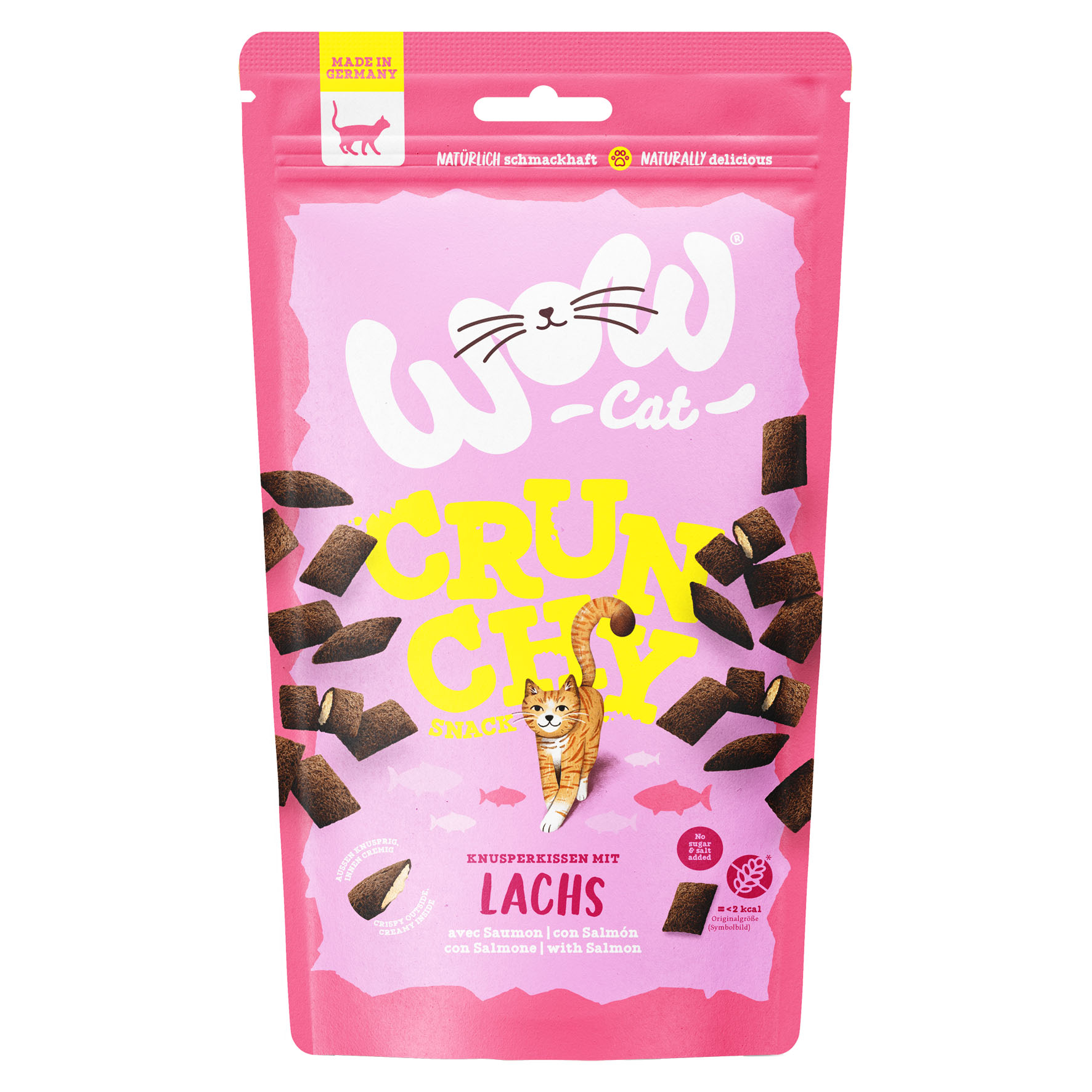 WOW CAT Crunchies mit Lachs, 125g