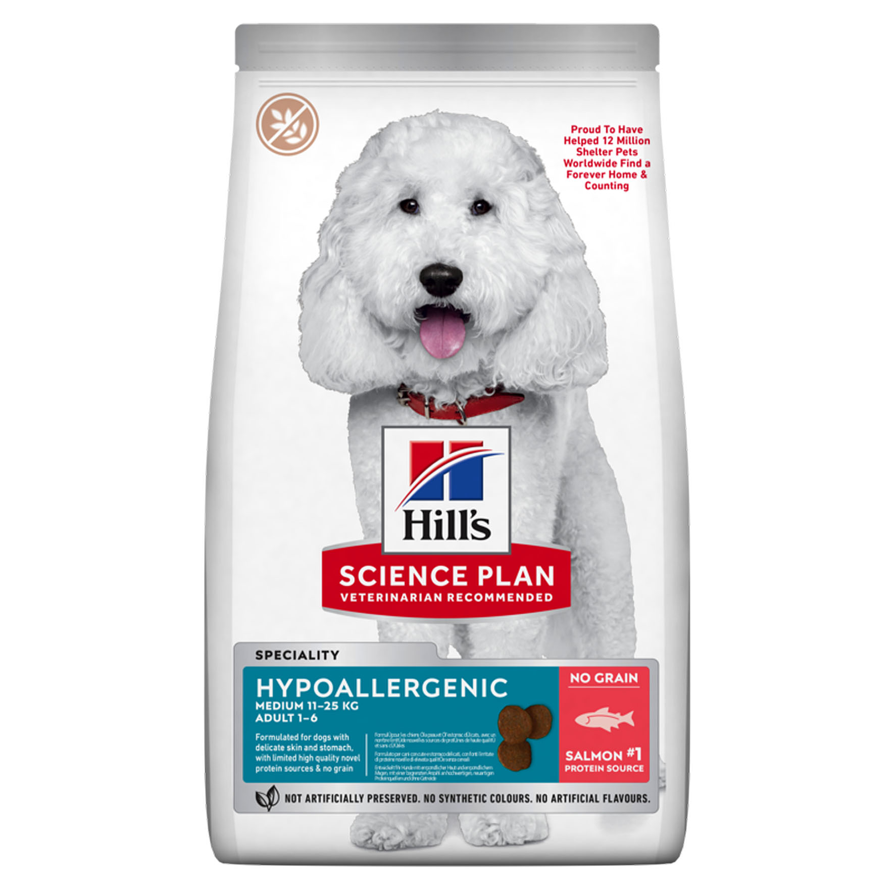 Hill's Science Plan Hypoallergenic Adult Medium Saumon, 2.5kg