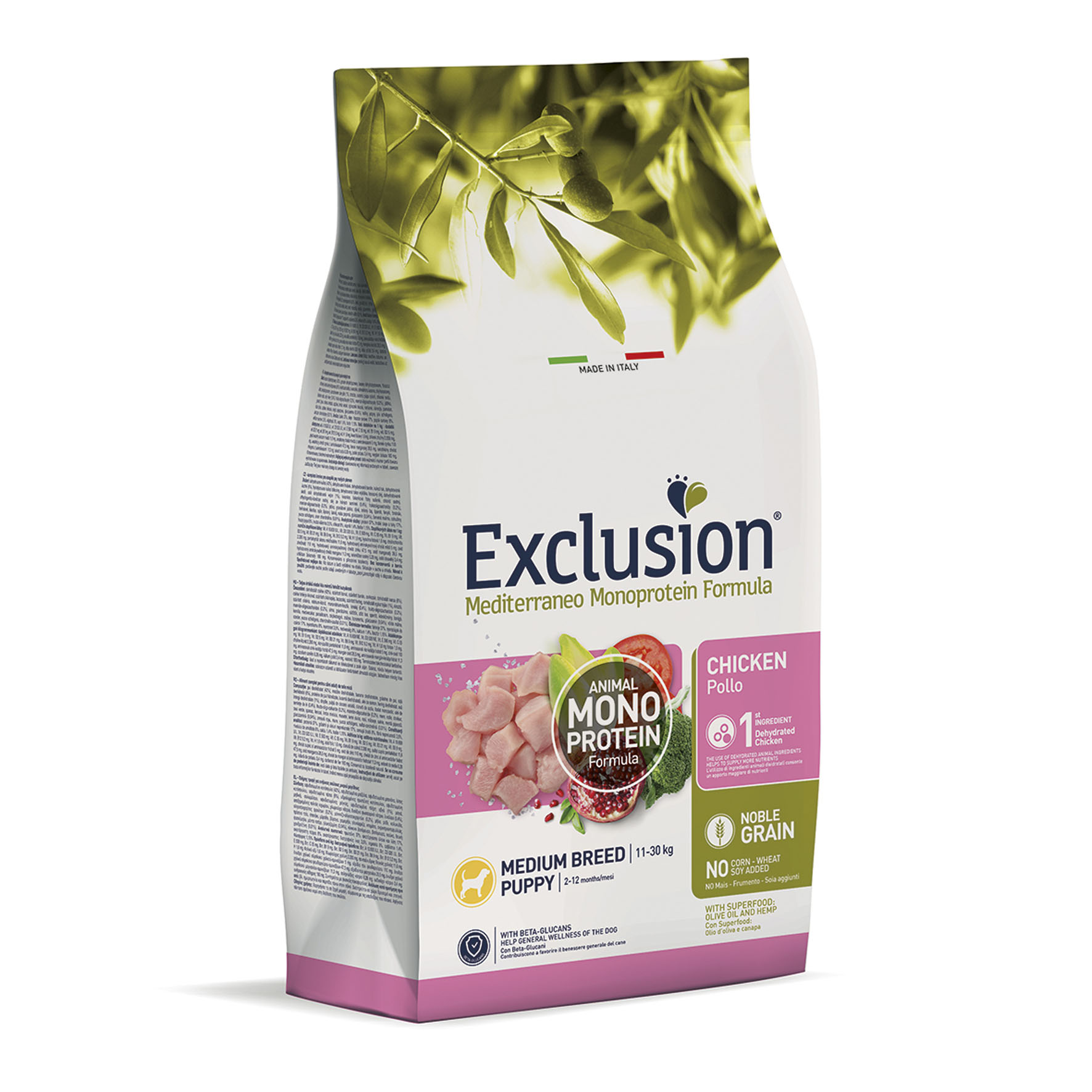 Exclusion Mediterraneo Puppy Medium, Chicken