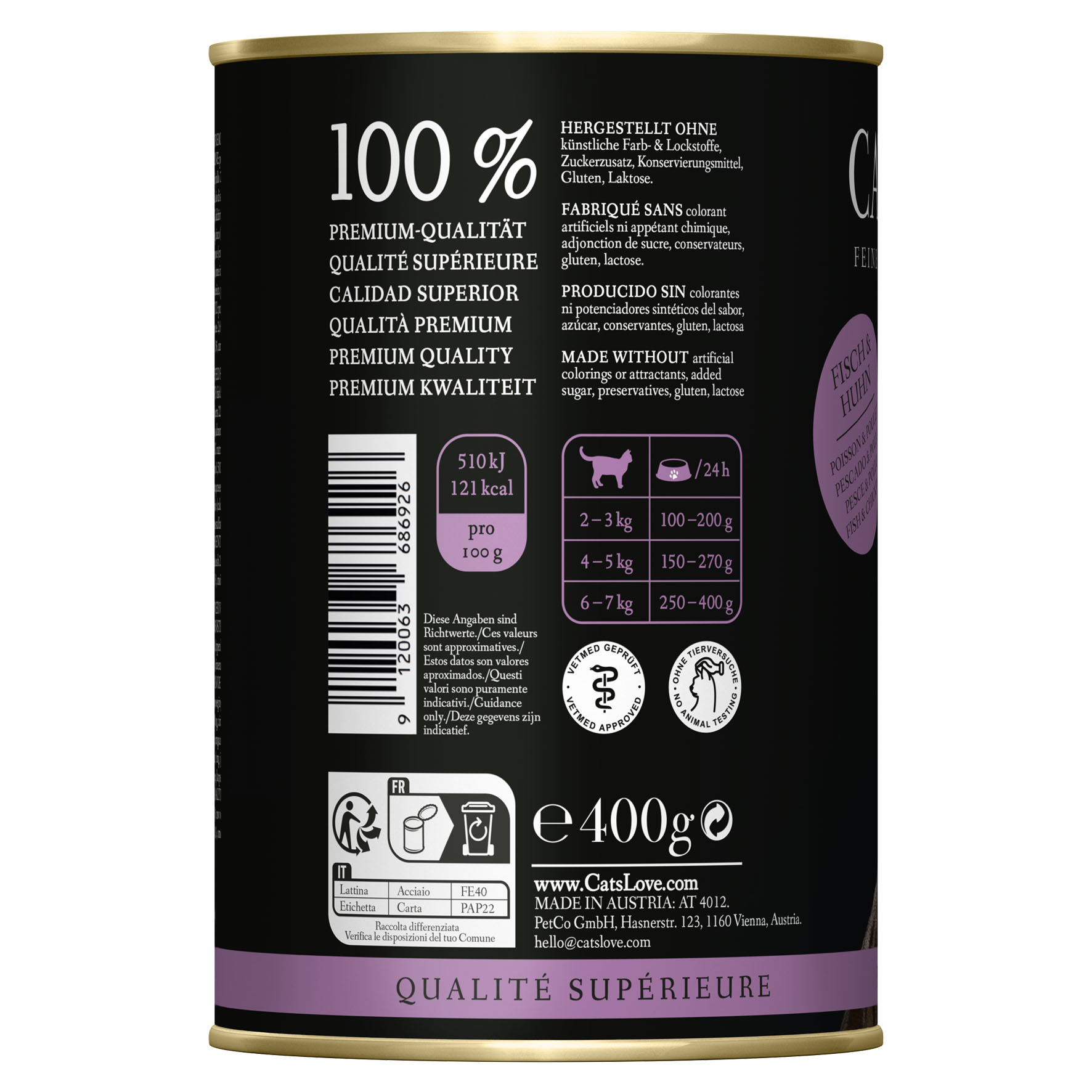 Cat‘s Love, Adult, Lachs & Huhn, 400g