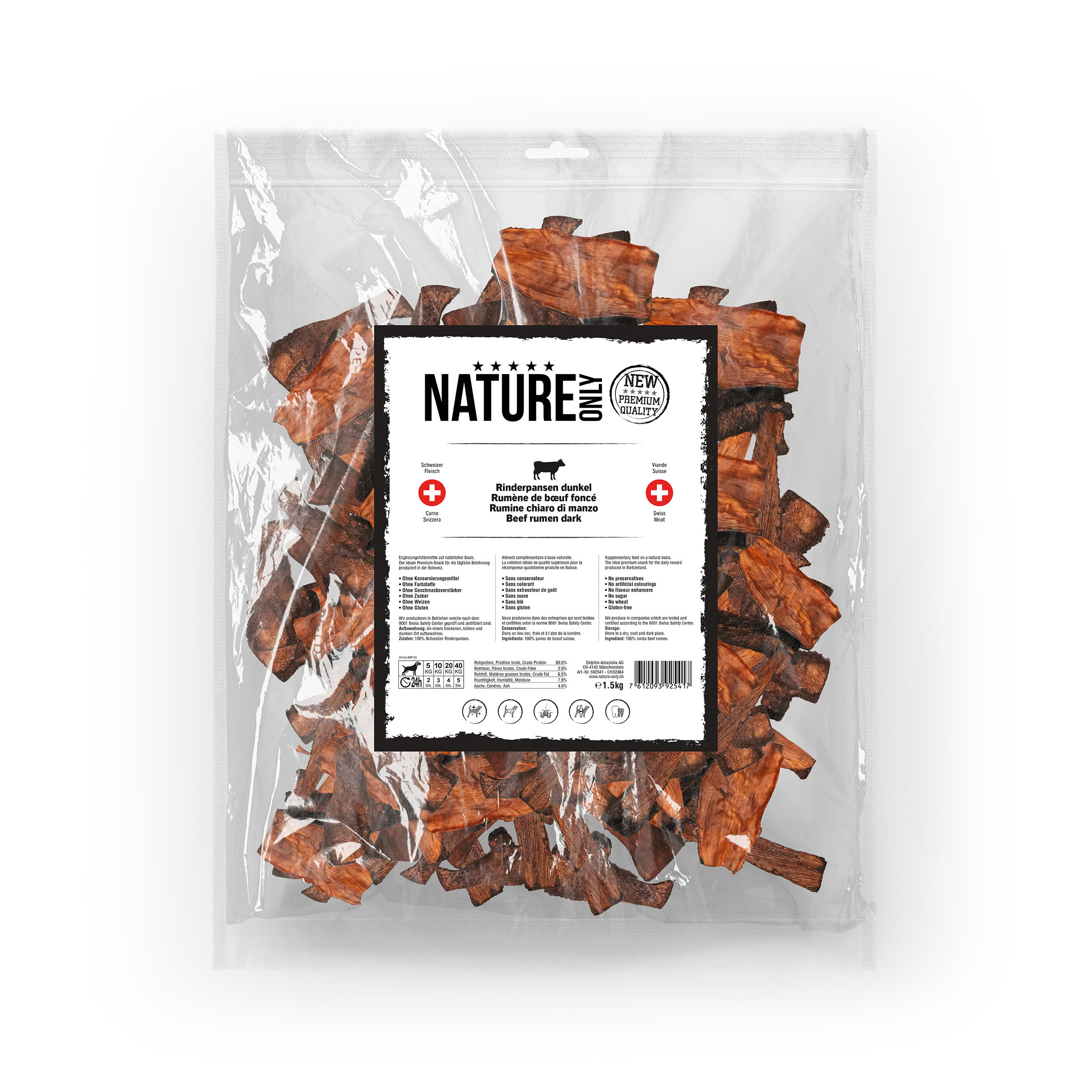 Nature Only Rinderpansen dunkel - Schweizer Fleisch, 1.5kg