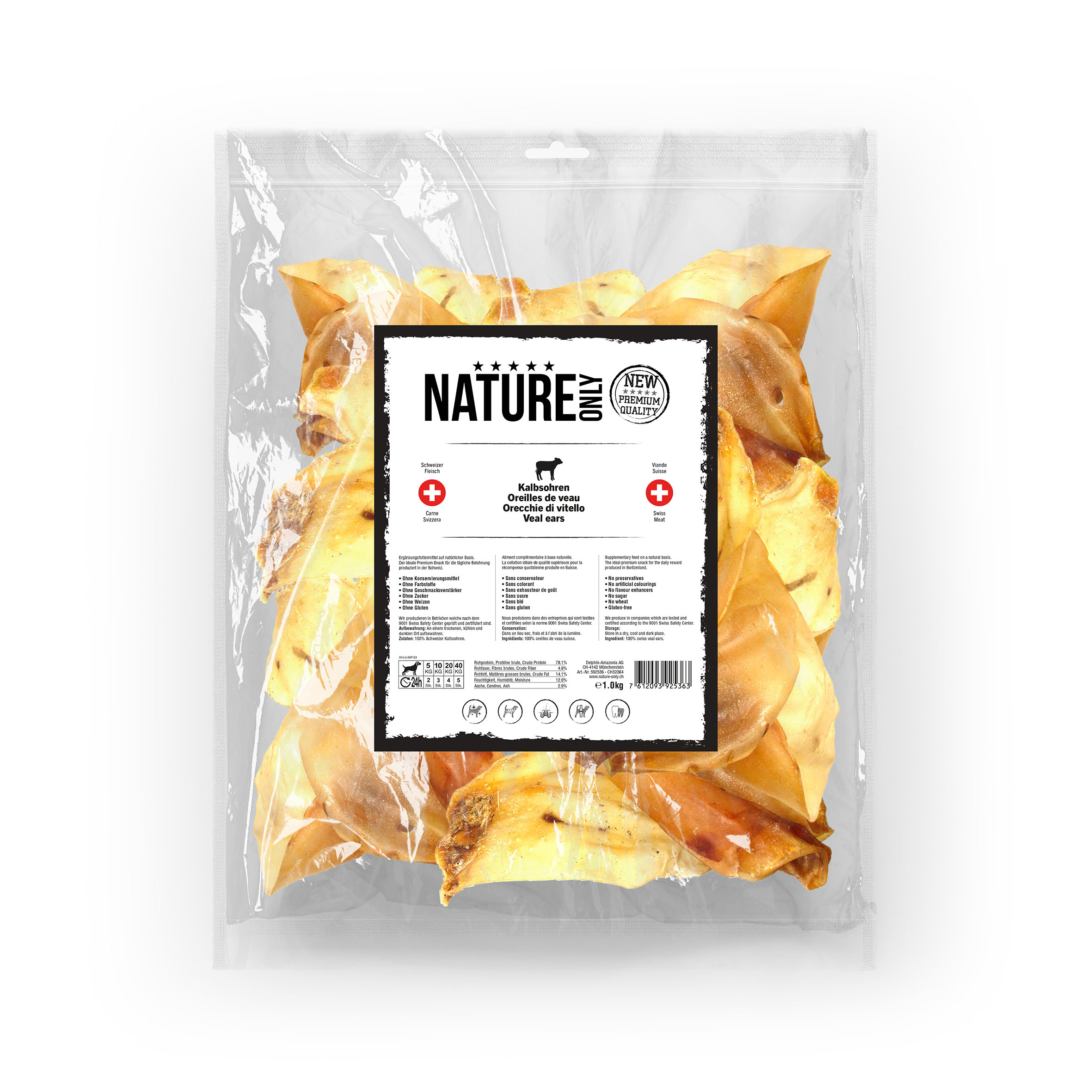 Nature Only Oreilles de veau - Viande Suisse, 1kg