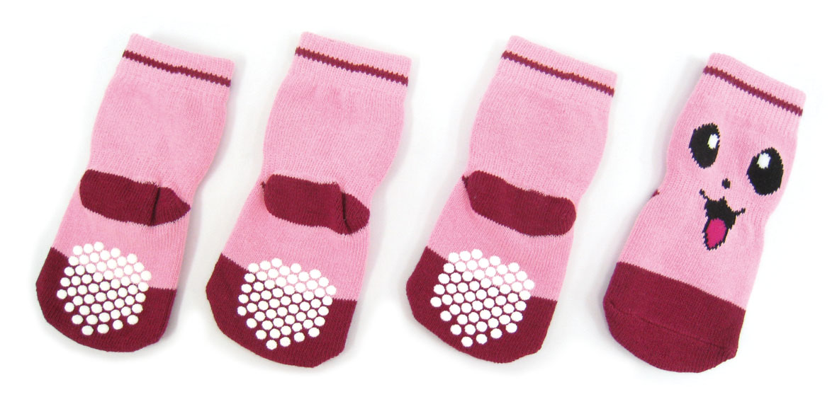 swisspet Hundesocken mit Anti-Slip, Smiley