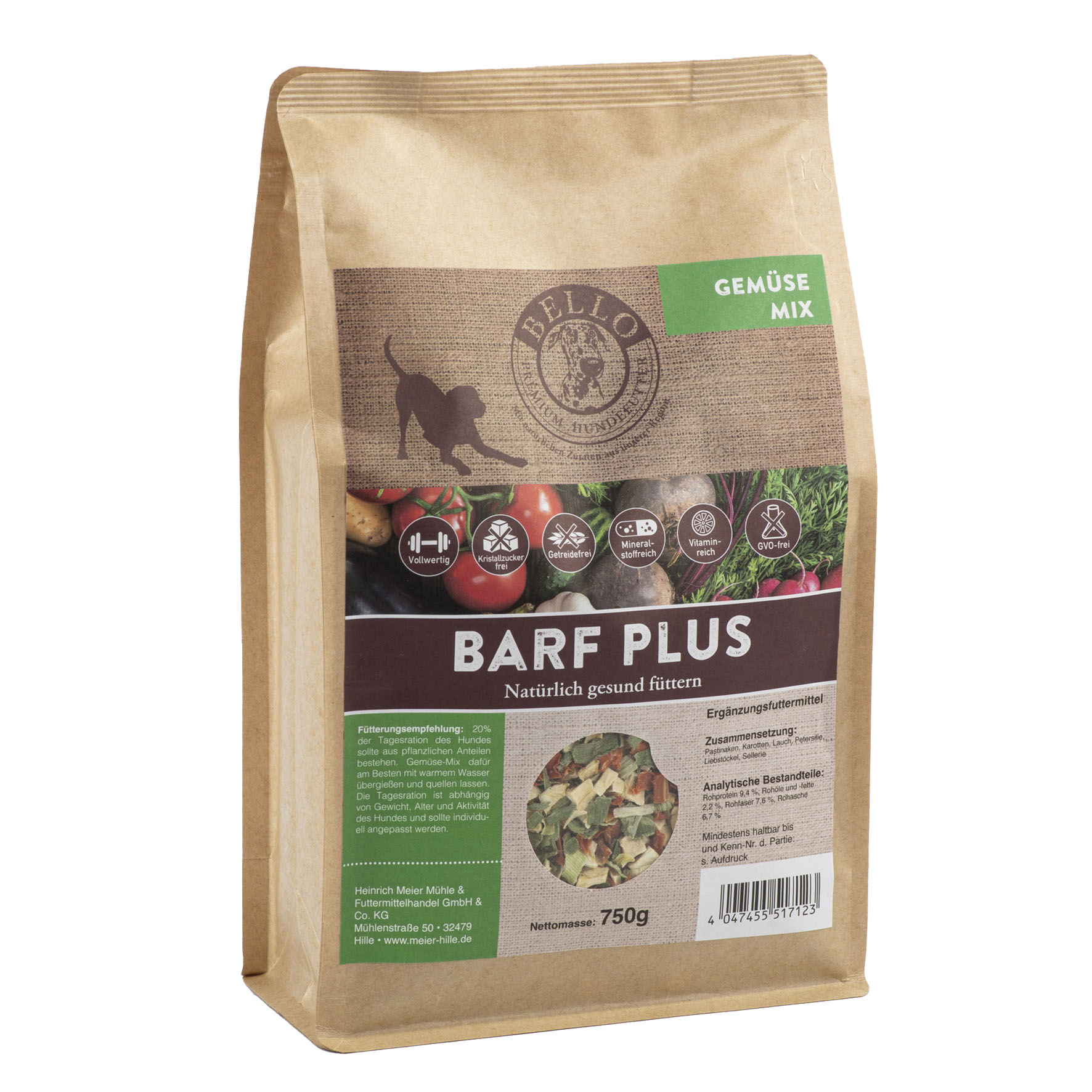 Bello Barf Gemüse Mix, 750g